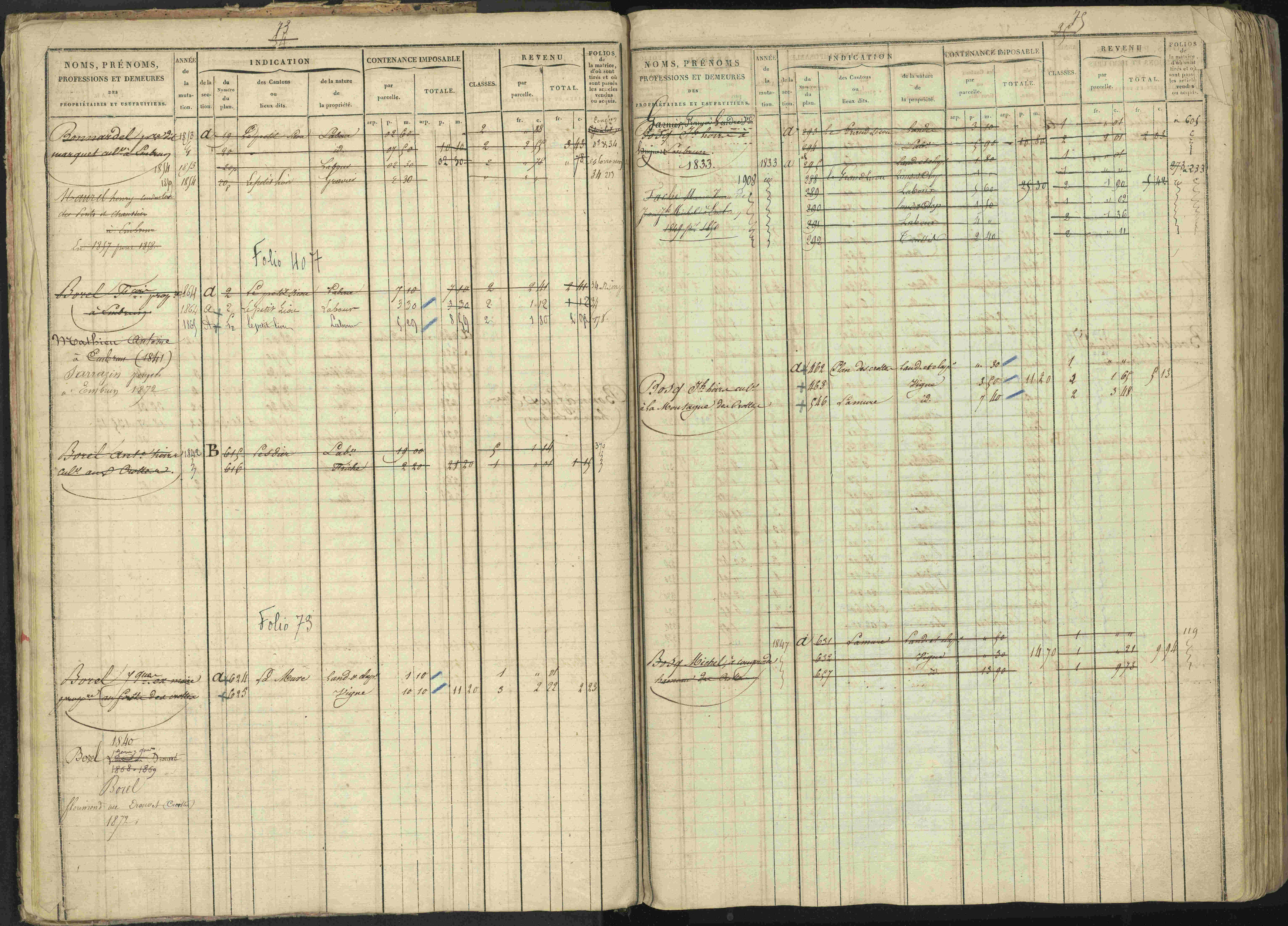 Baratier - 3 P 202/1 - 3 P 202/1 - Matrice, folios 1-440.