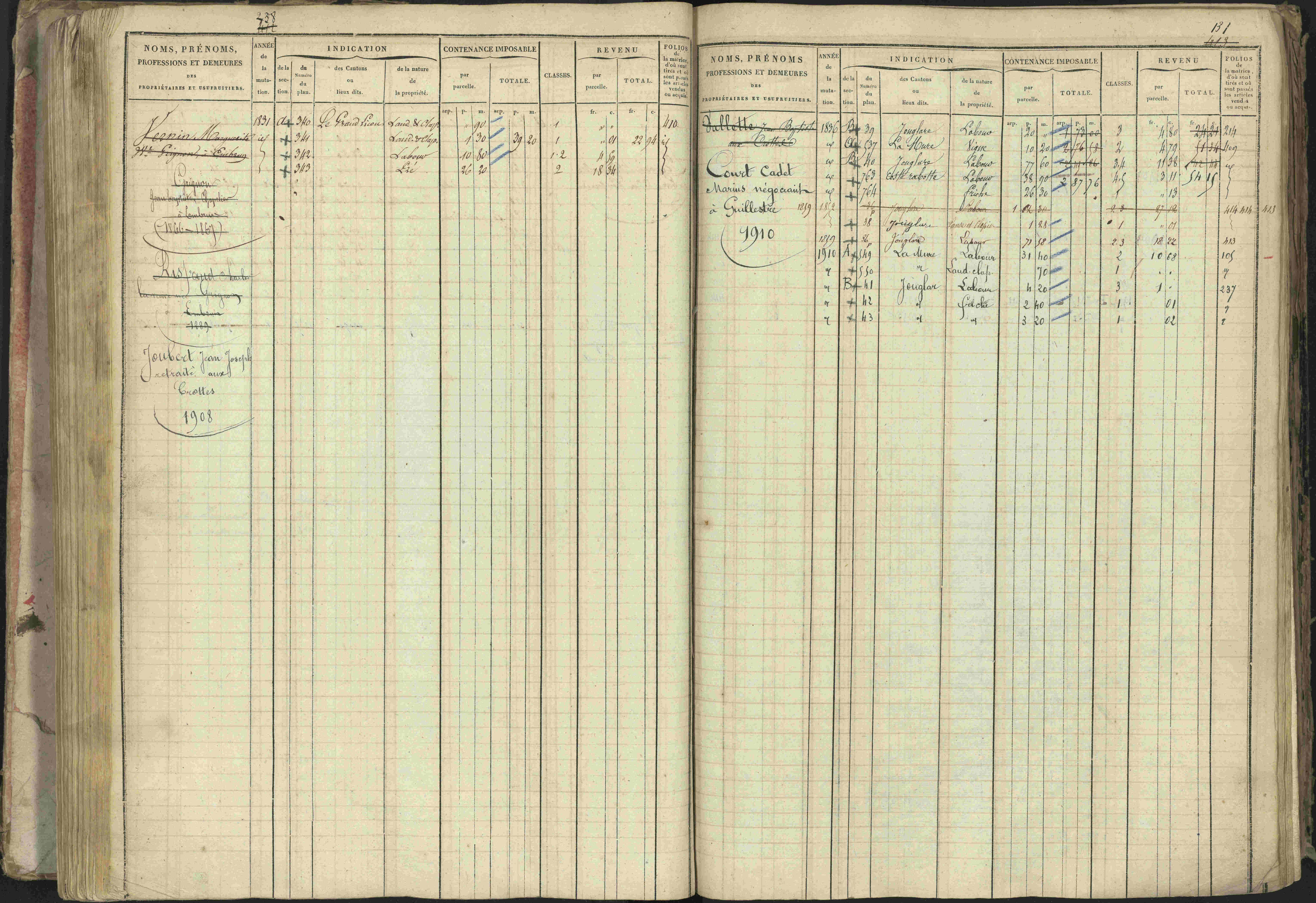 Baratier - 3 P 202/1 - 3 P 202/1 - Matrice, folios 1-440.