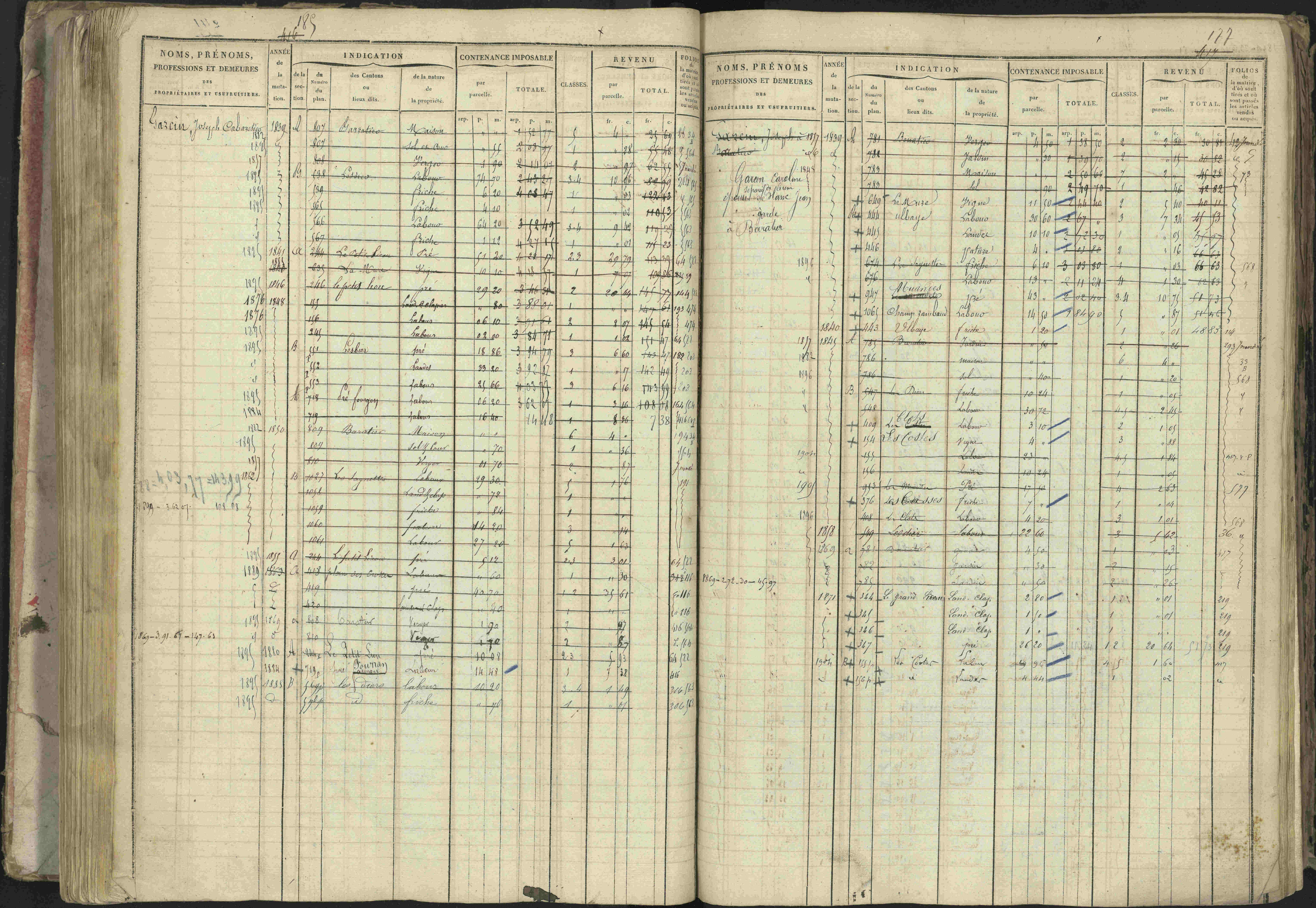 Baratier - 3 P 202/1 - 3 P 202/1 - Matrice, folios 1-440.
