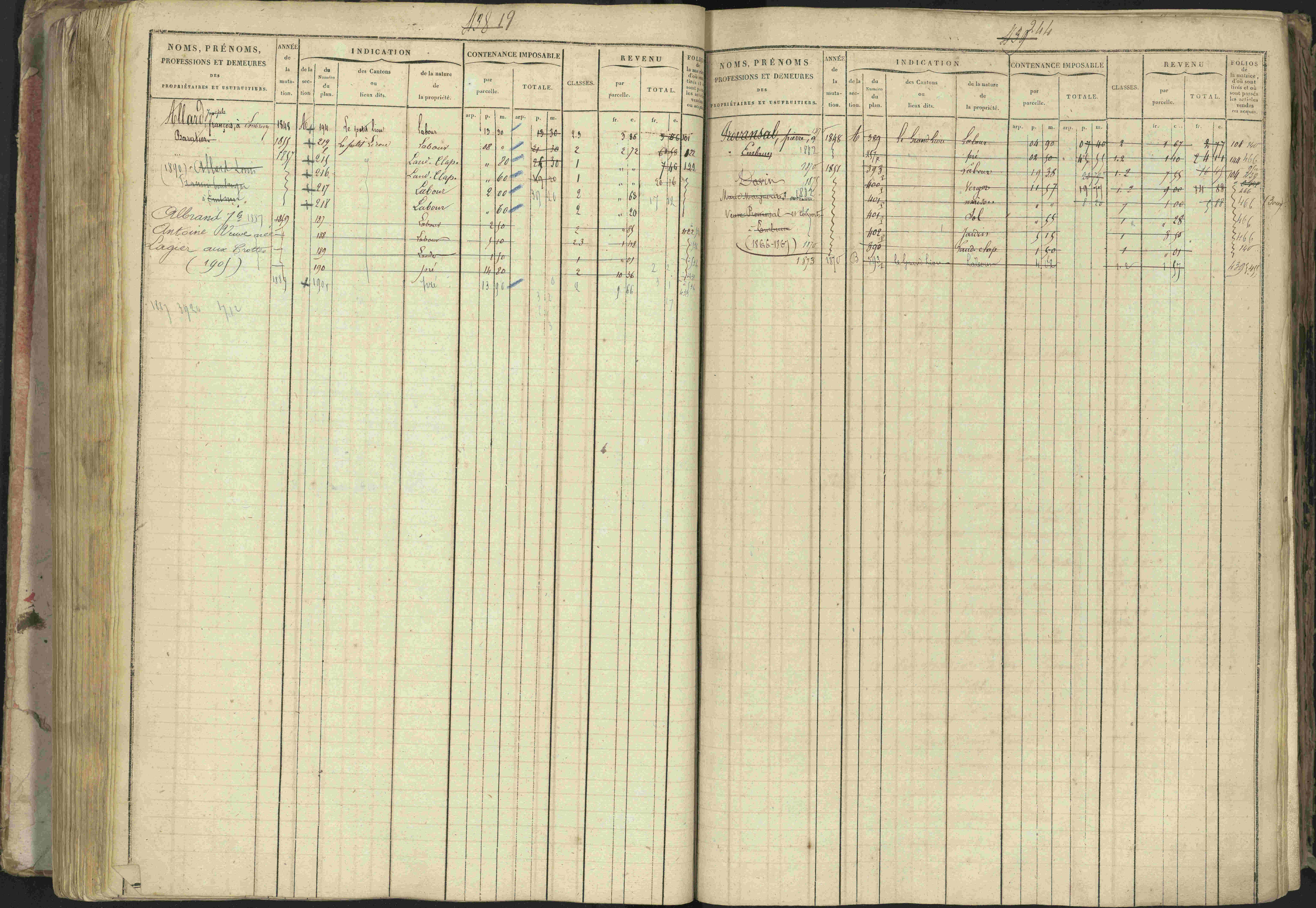Baratier - 3 P 202/1 - 3 P 202/1 - Matrice, folios 1-440.