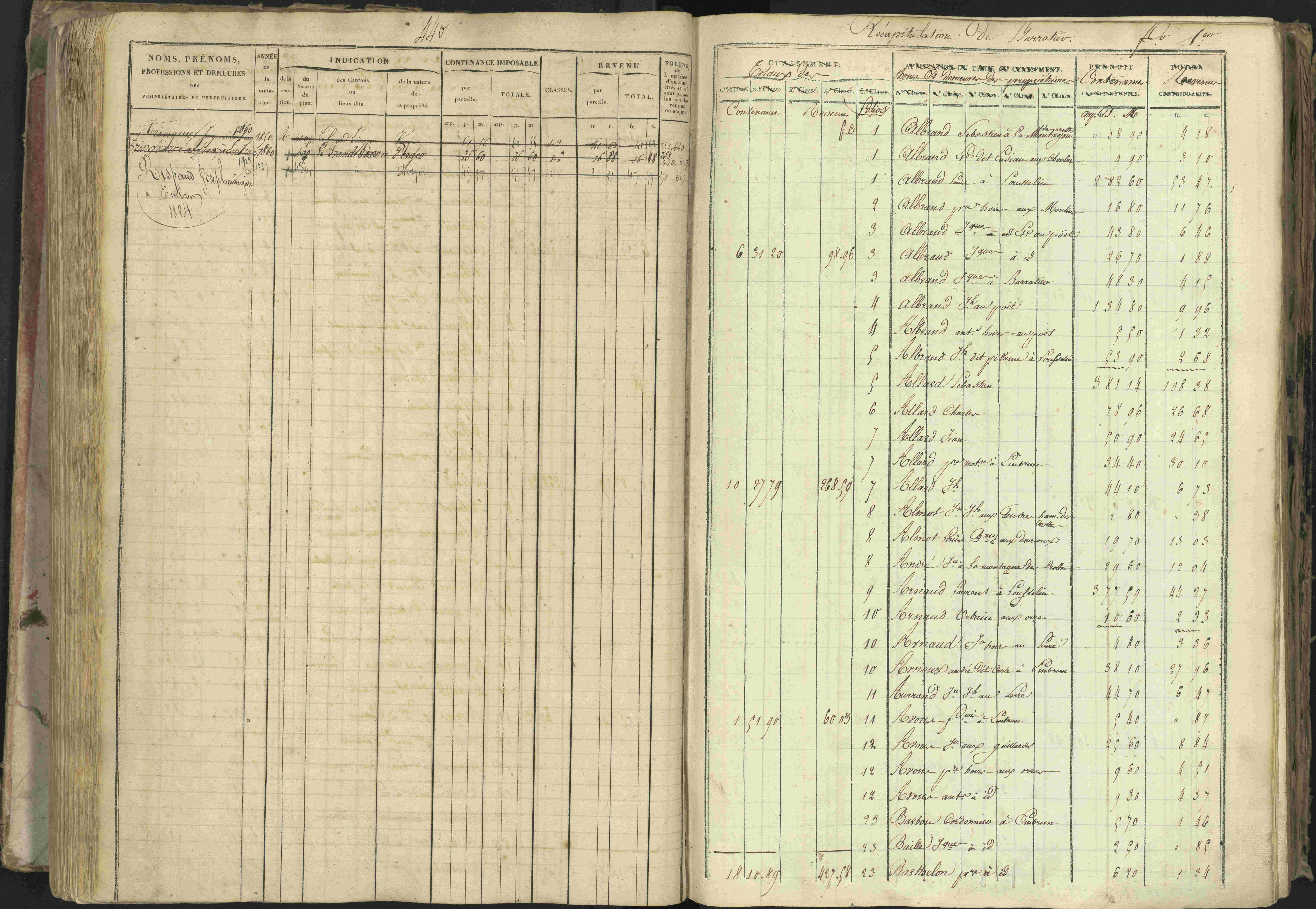 Baratier - 3 P 202/1 - 3 P 202/1 - Matrice, folios 1-440.