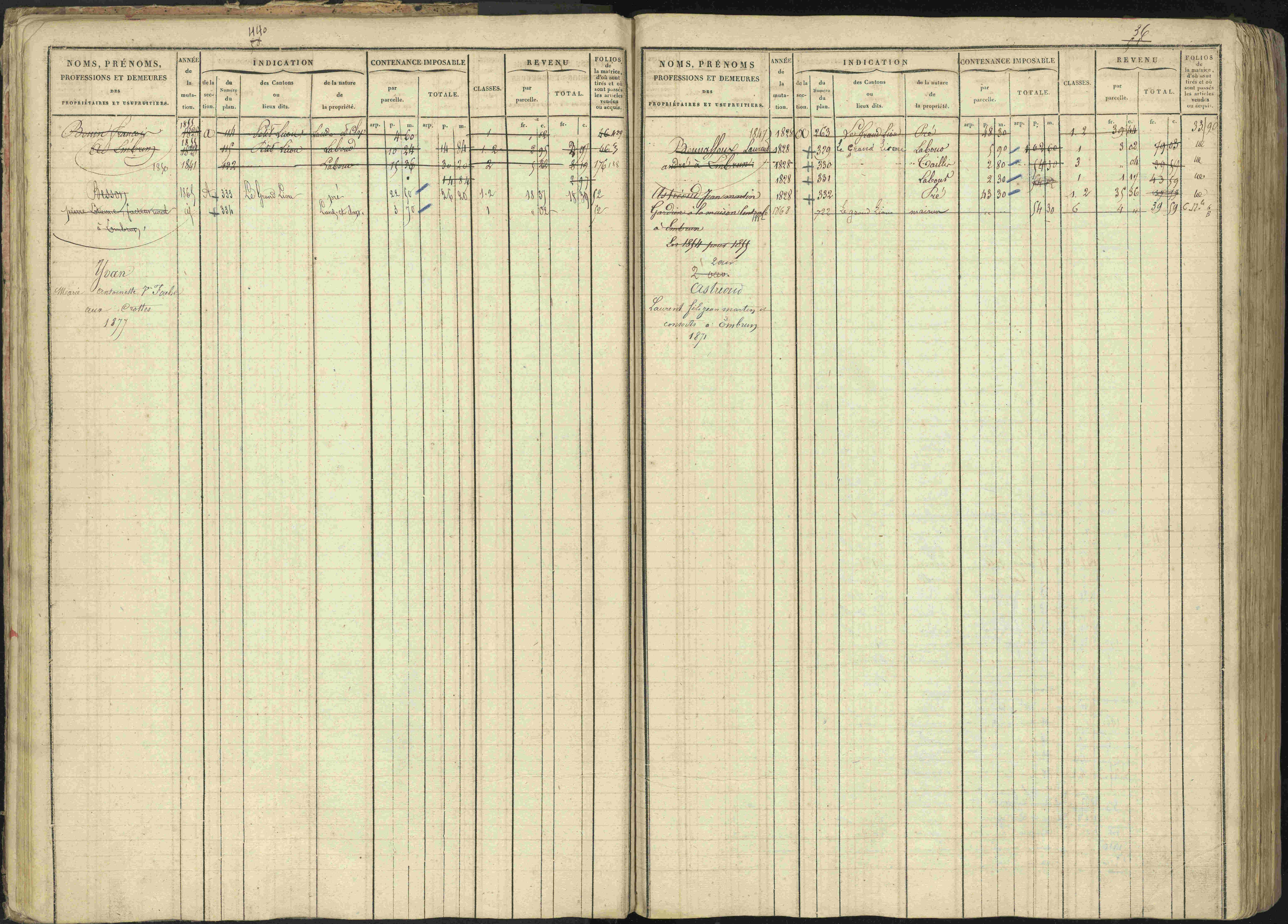 Baratier - 3 P 202/1 - 3 P 202/1 - Matrice, folios 1-440.
