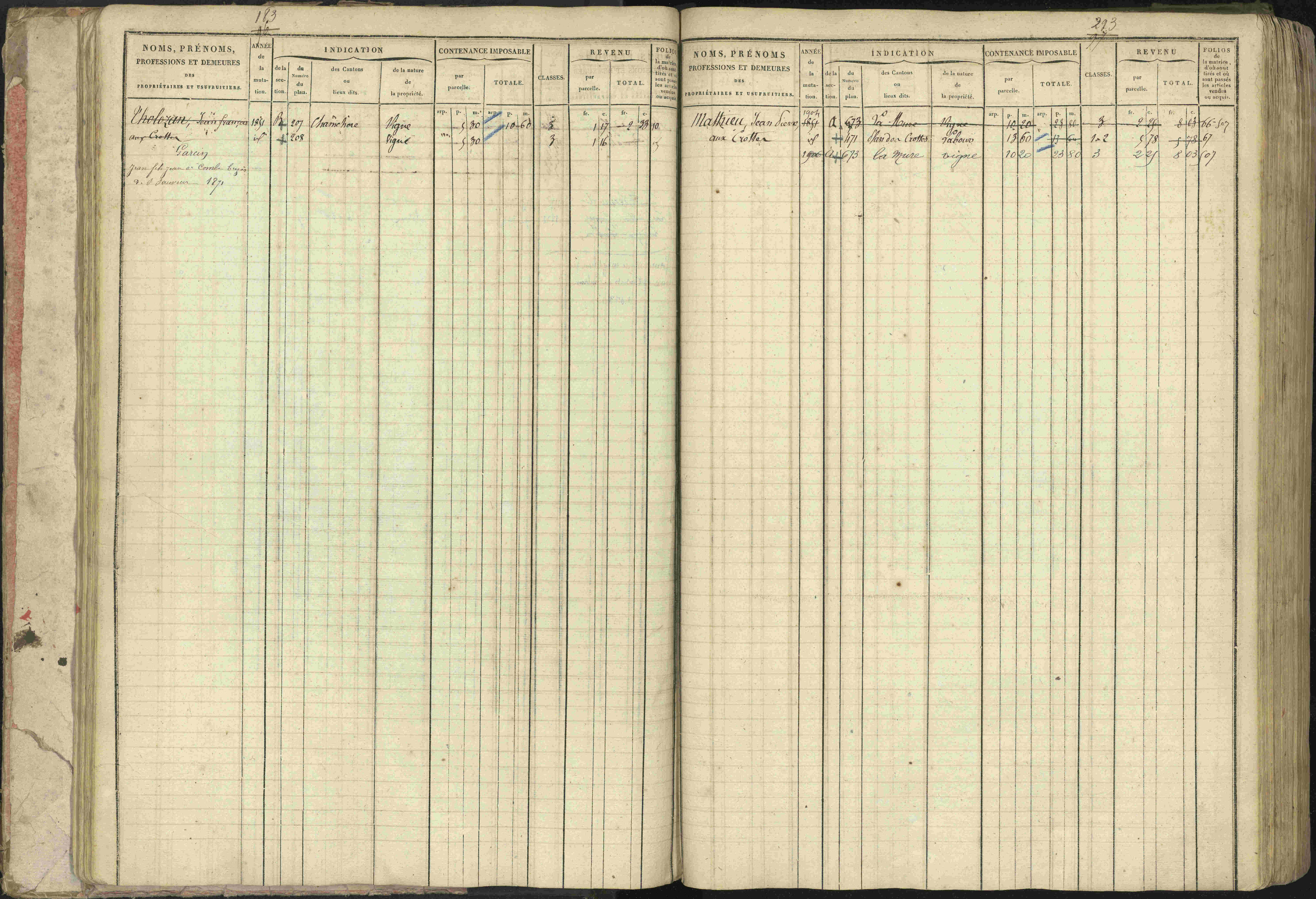 Baratier - 3 P 202/1 - 3 P 202/1 - Matrice, folios 1-440.