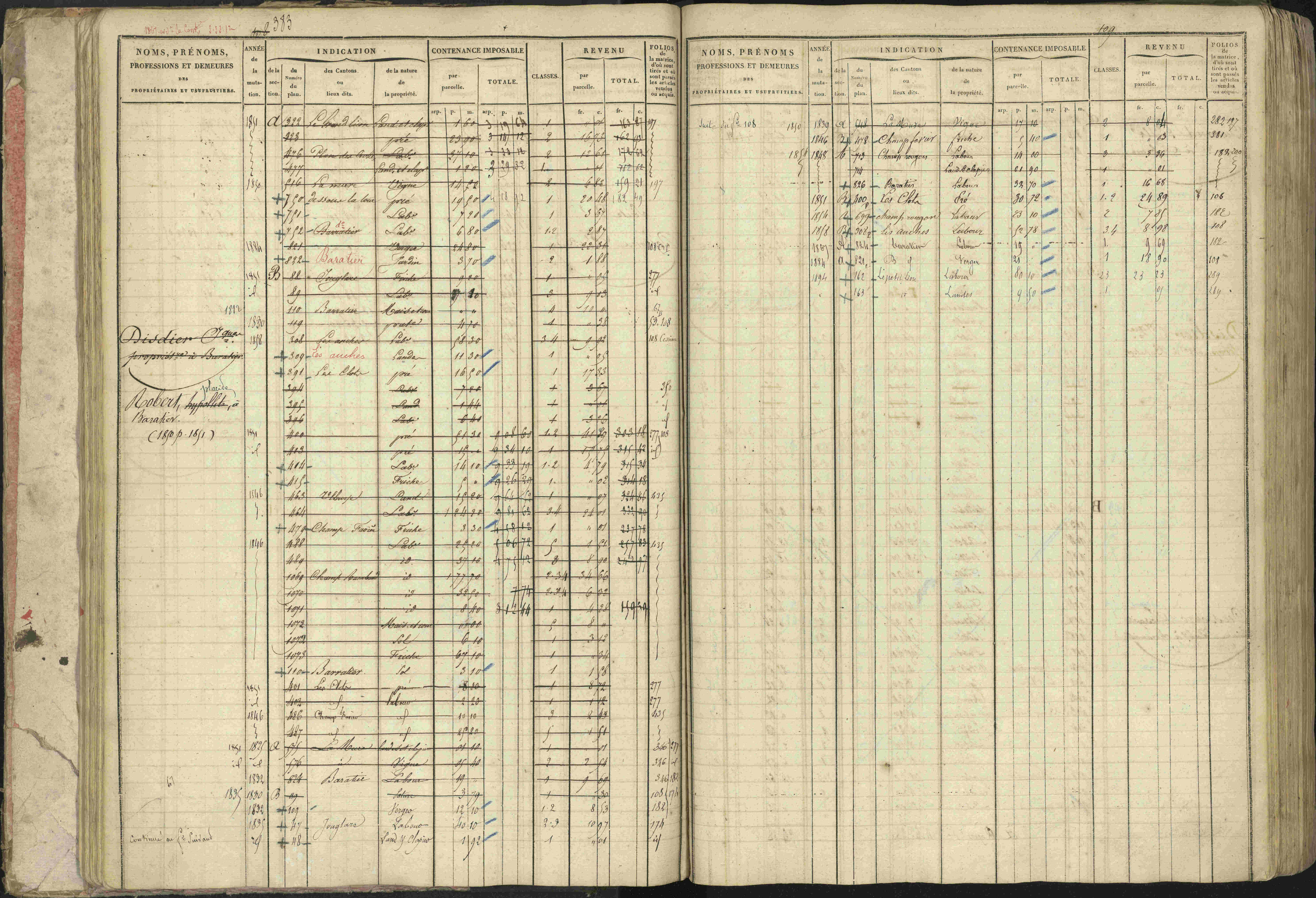 Baratier - 3 P 202/1 - 3 P 202/1 - Matrice, folios 1-440.