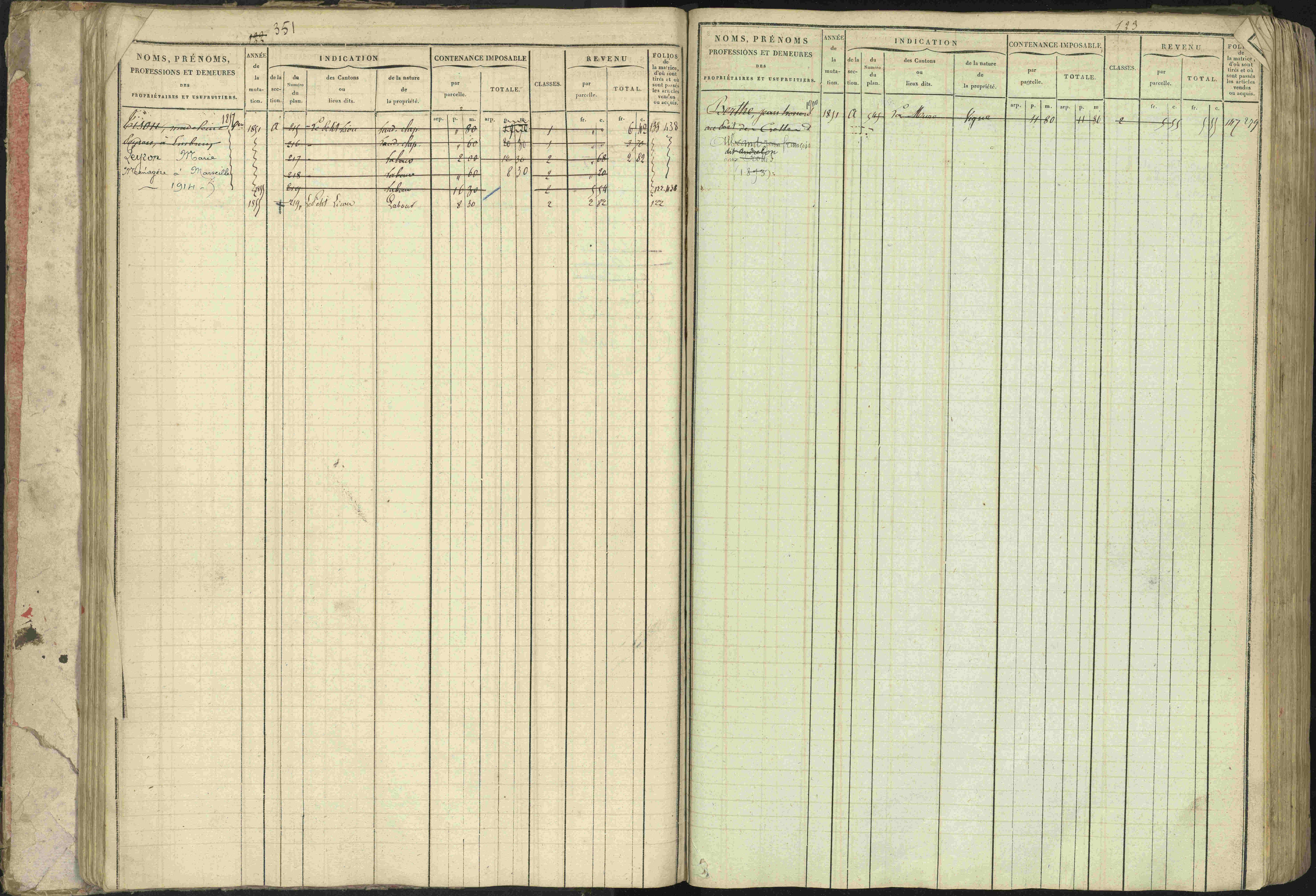 Baratier - 3 P 202/1 - 3 P 202/1 - Matrice, folios 1-440.