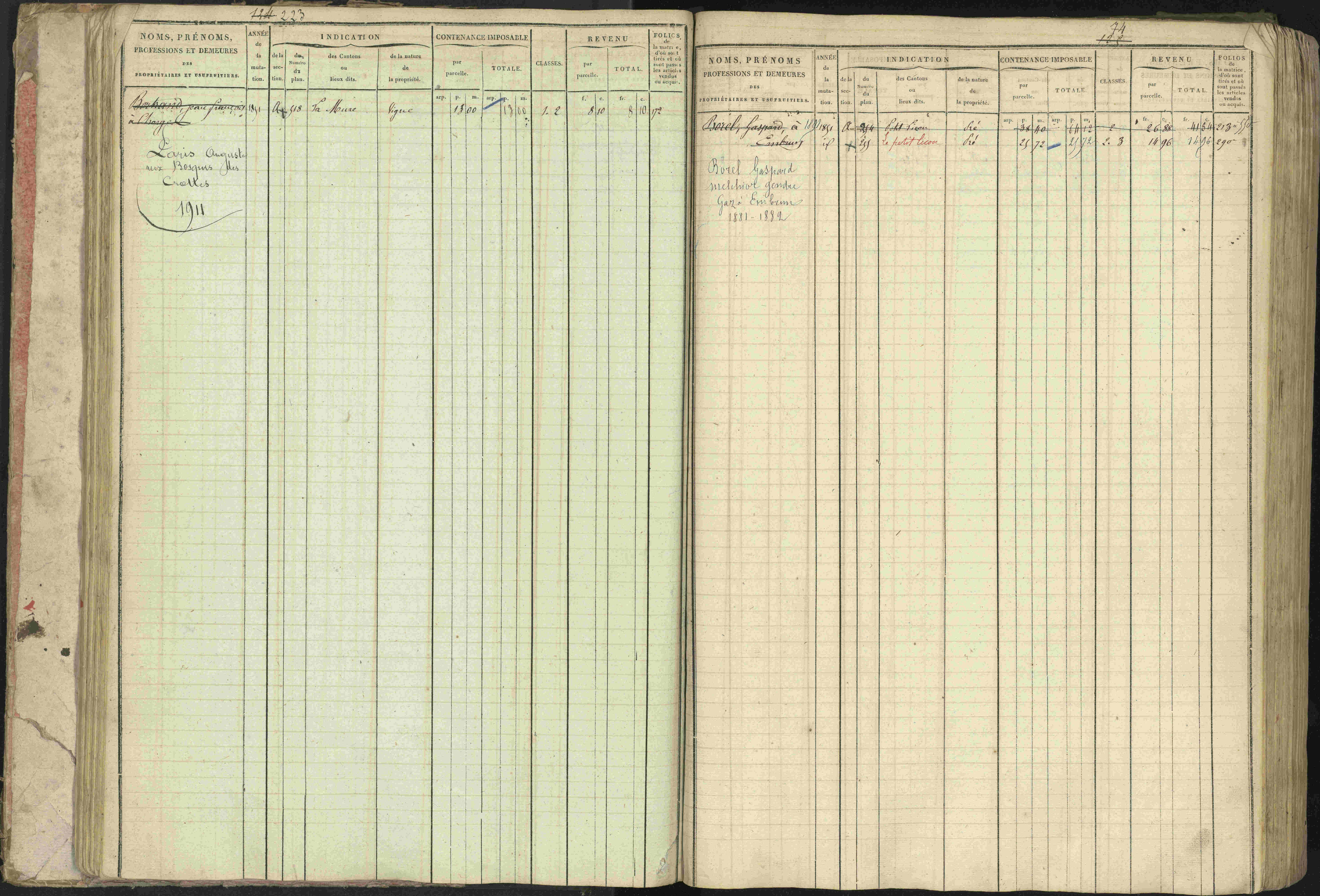 Baratier - 3 P 202/1 - 3 P 202/1 - Matrice, folios 1-440.