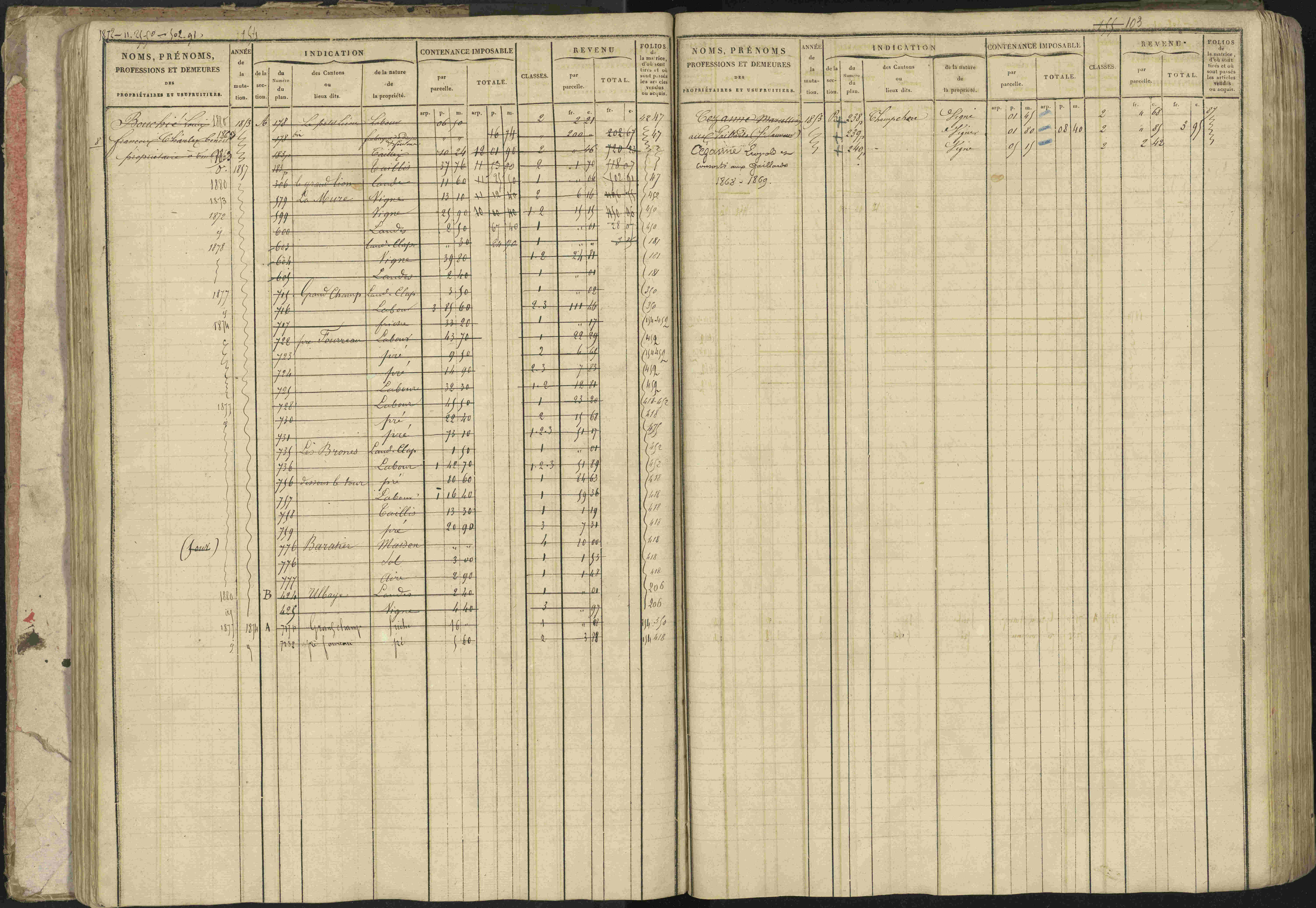 Baratier - 3 P 202/1 - 3 P 202/1 - Matrice, folios 1-440.