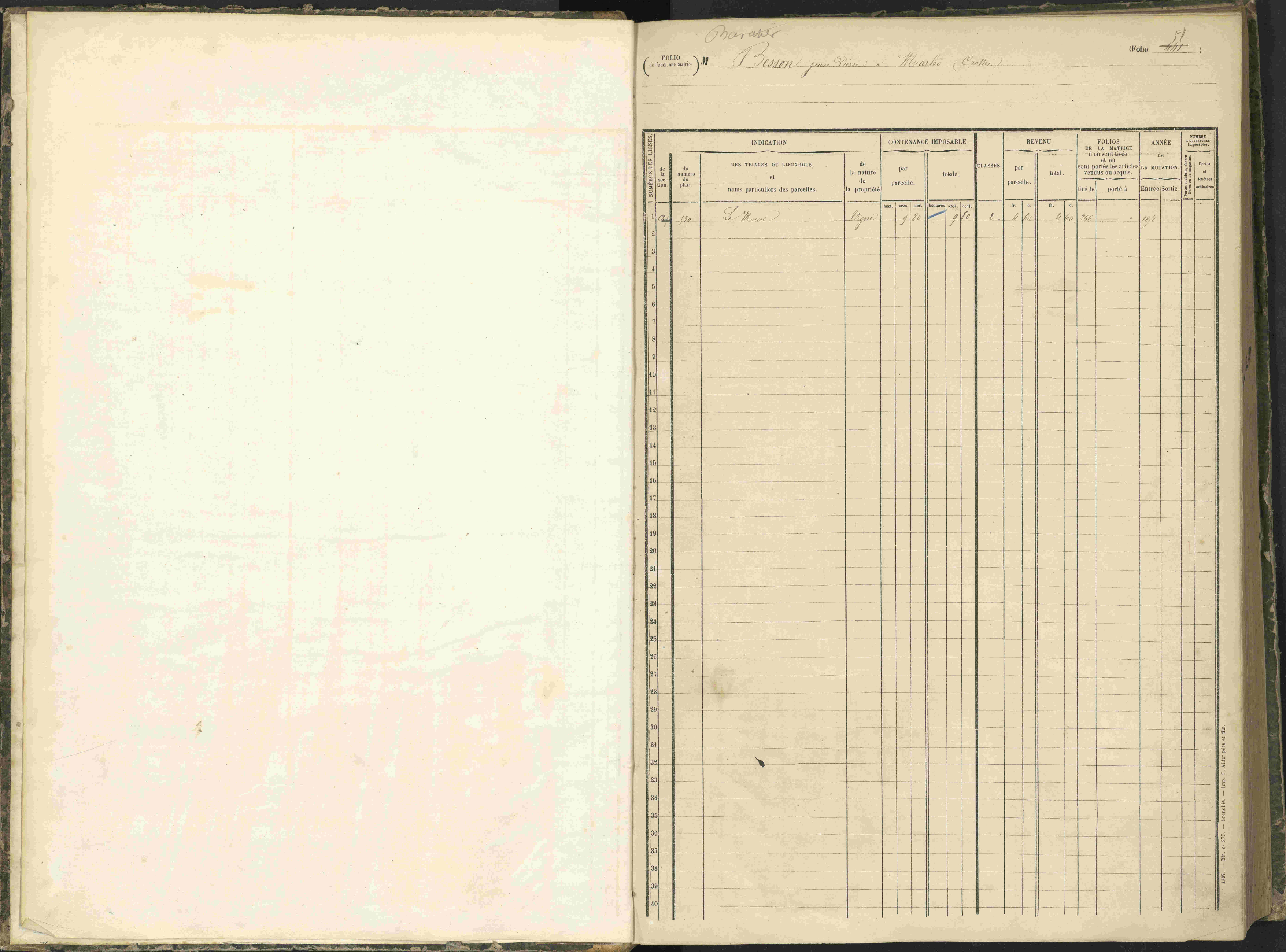 Baratier - 3 P 203/1 - 3 P 203/1 - Matrice, folios 441-620.