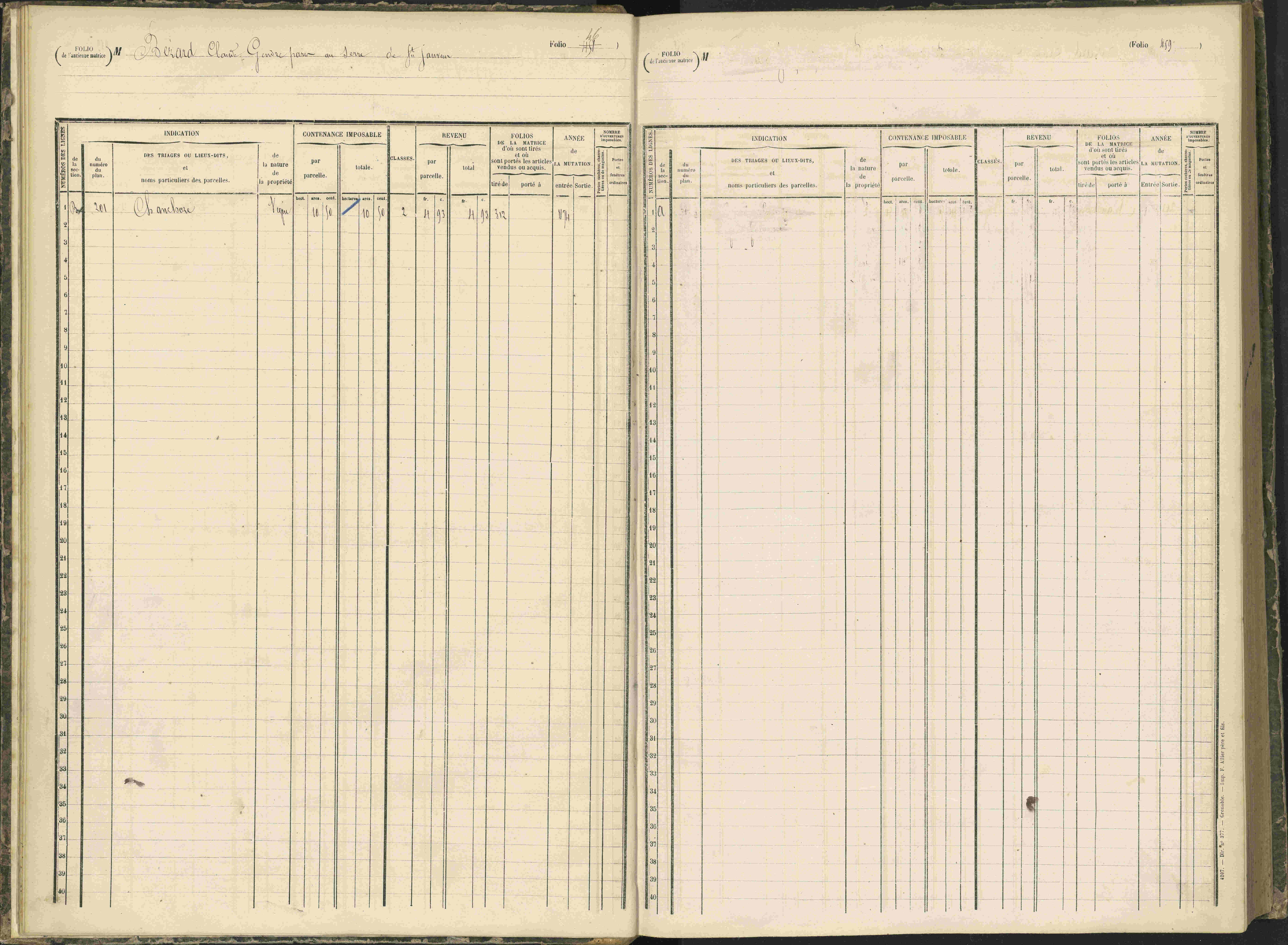 Baratier - 3 P 203/1 - 3 P 203/1 - Matrice, folios 441-620.