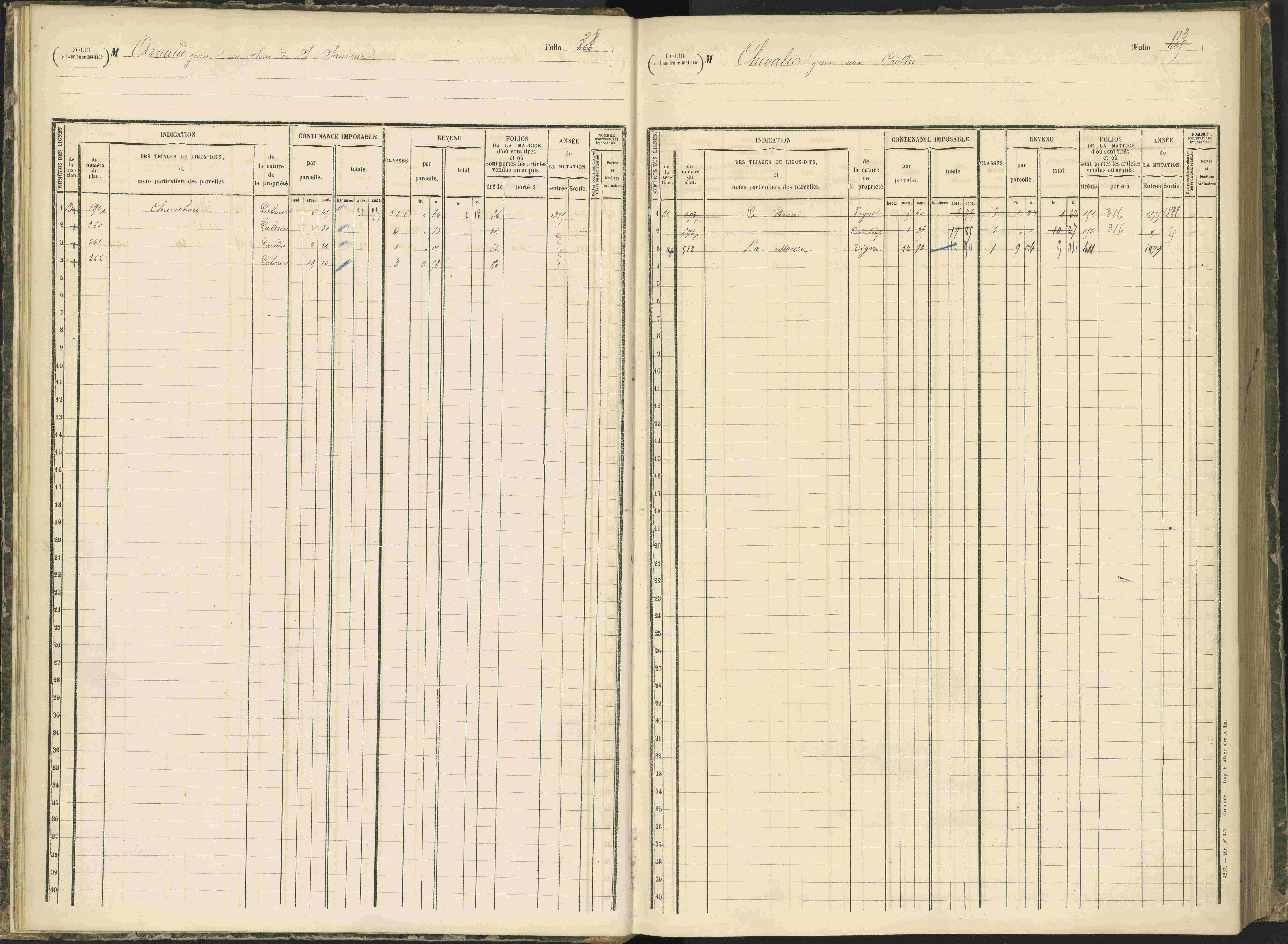 Baratier - 3 P 203/1 - 3 P 203/1 - Matrice, folios 441-620.