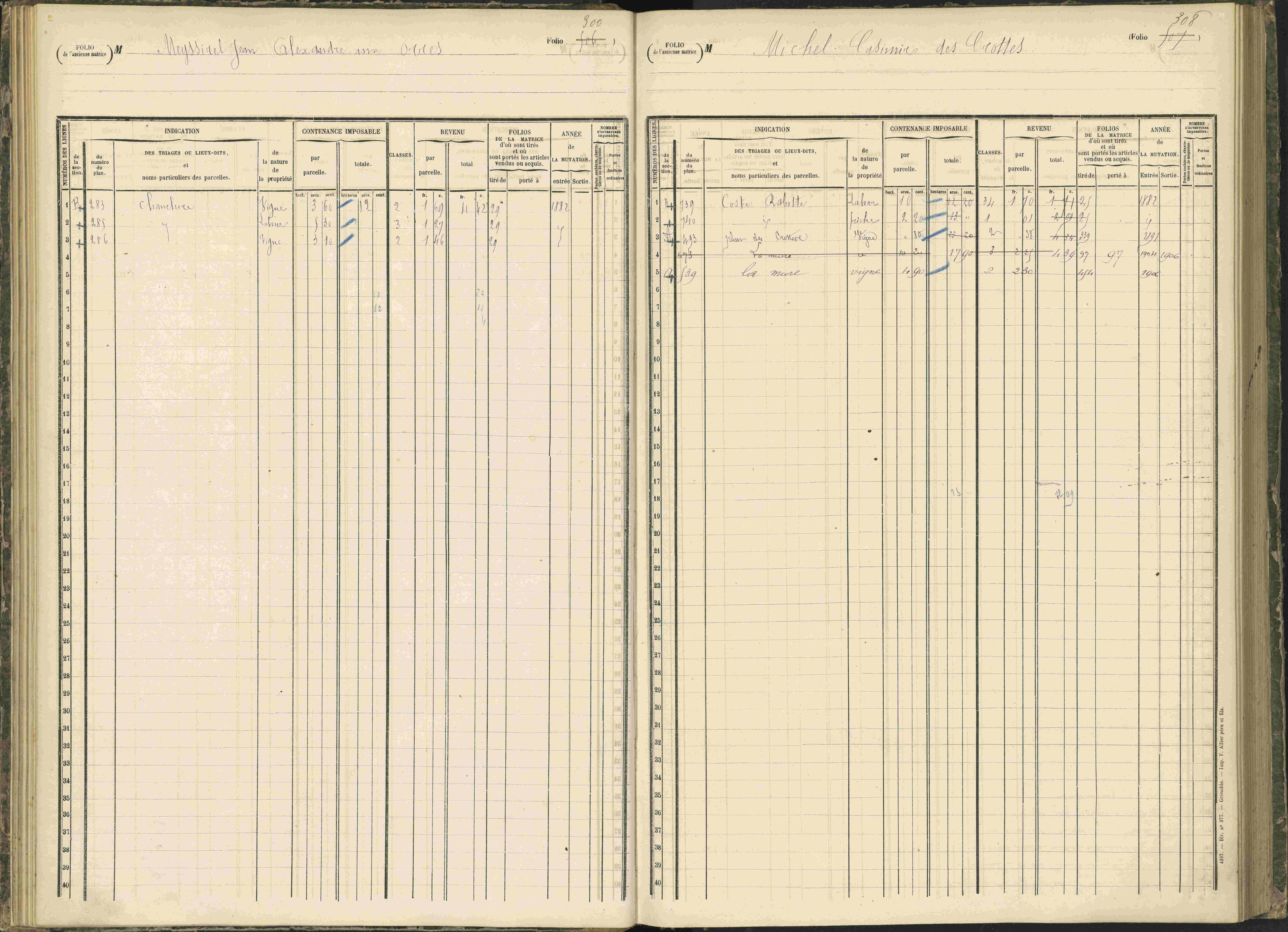 Baratier - 3 P 203/1 - 3 P 203/1 - Matrice, folios 441-620.