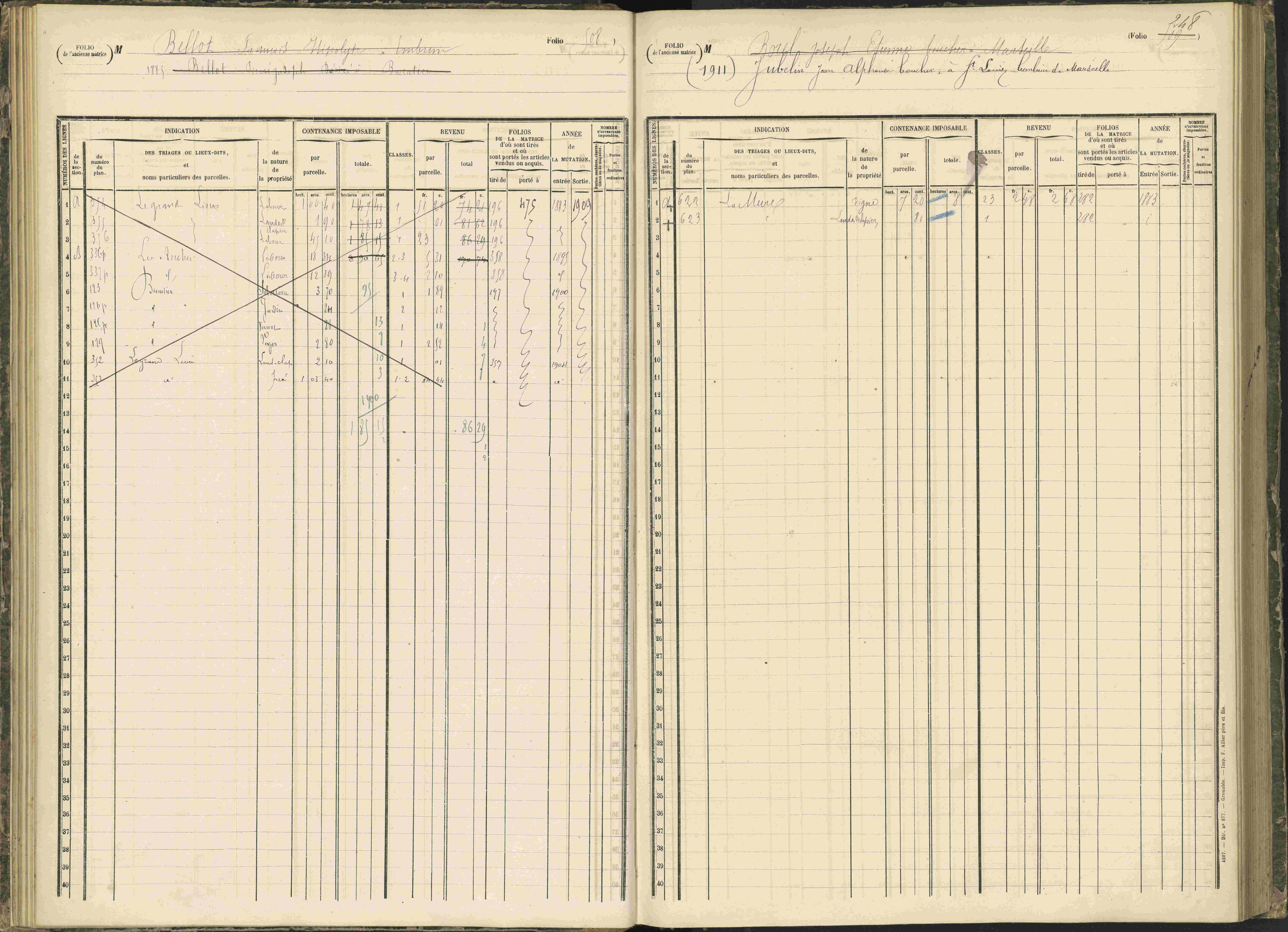 Baratier - 3 P 203/1 - 3 P 203/1 - Matrice, folios 441-620.