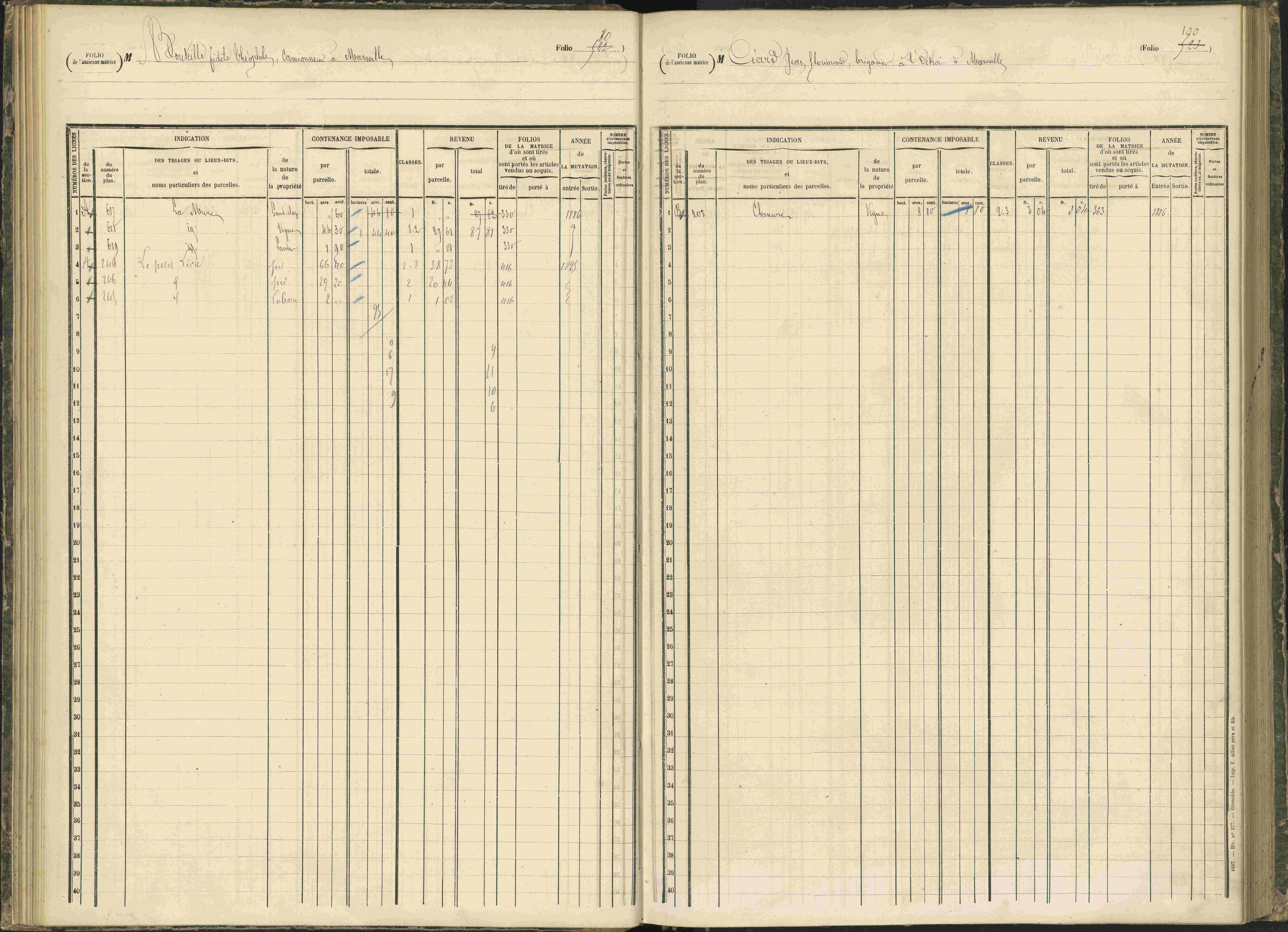 Baratier - 3 P 203/1 - 3 P 203/1 - Matrice, folios 441-620.