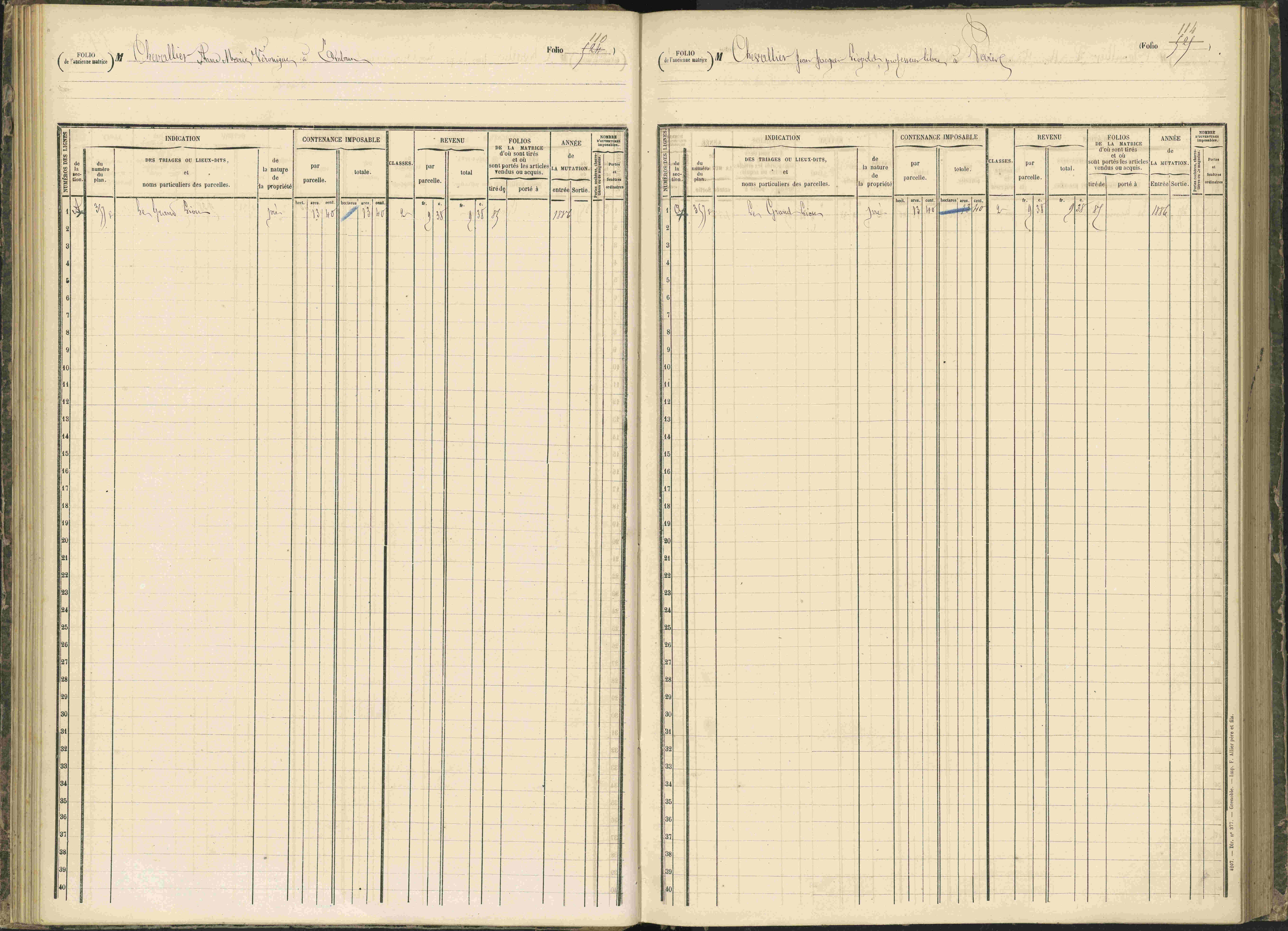 Baratier - 3 P 203/1 - 3 P 203/1 - Matrice, folios 441-620.