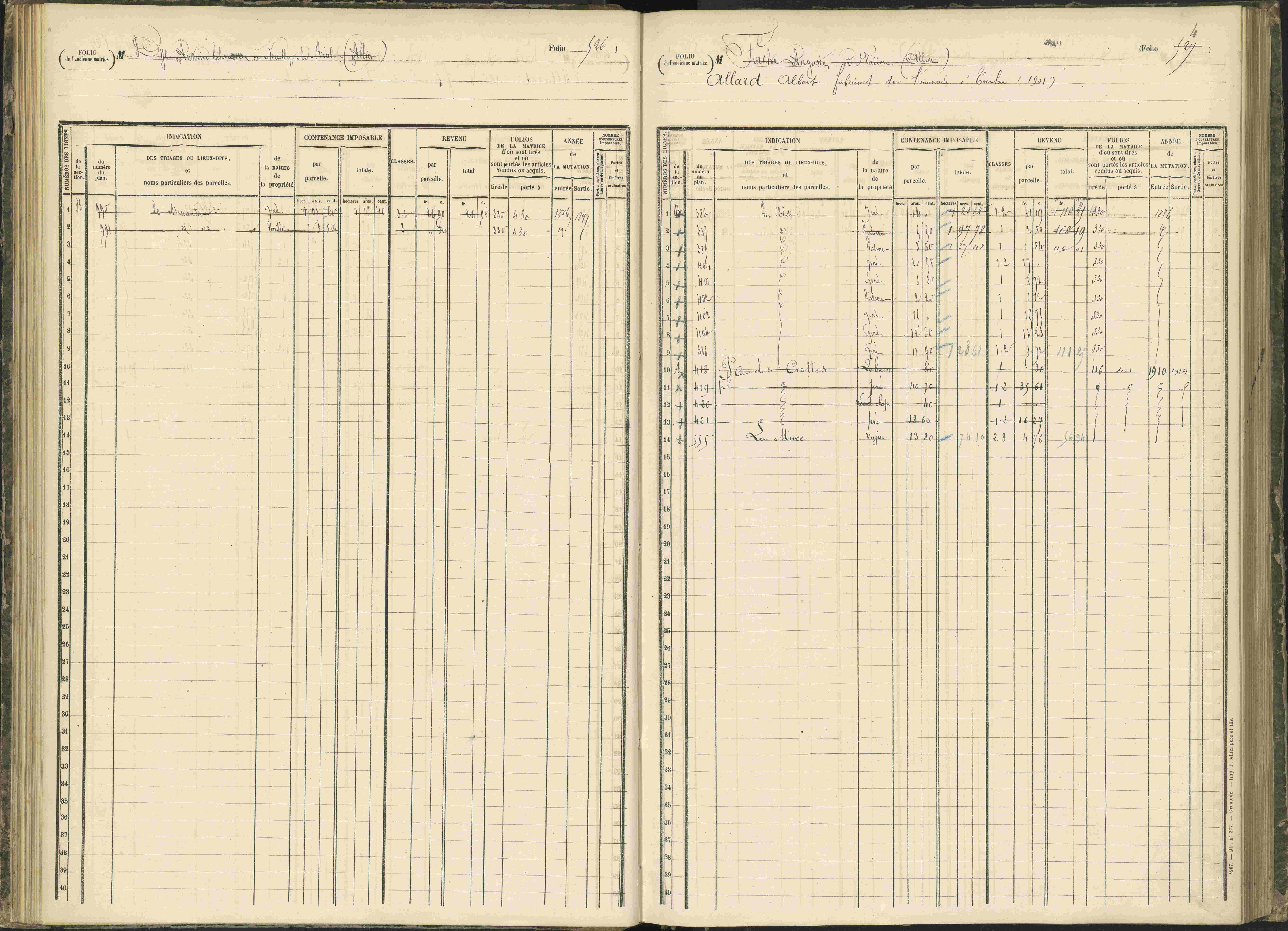Baratier - 3 P 203/1 - 3 P 203/1 - Matrice, folios 441-620.