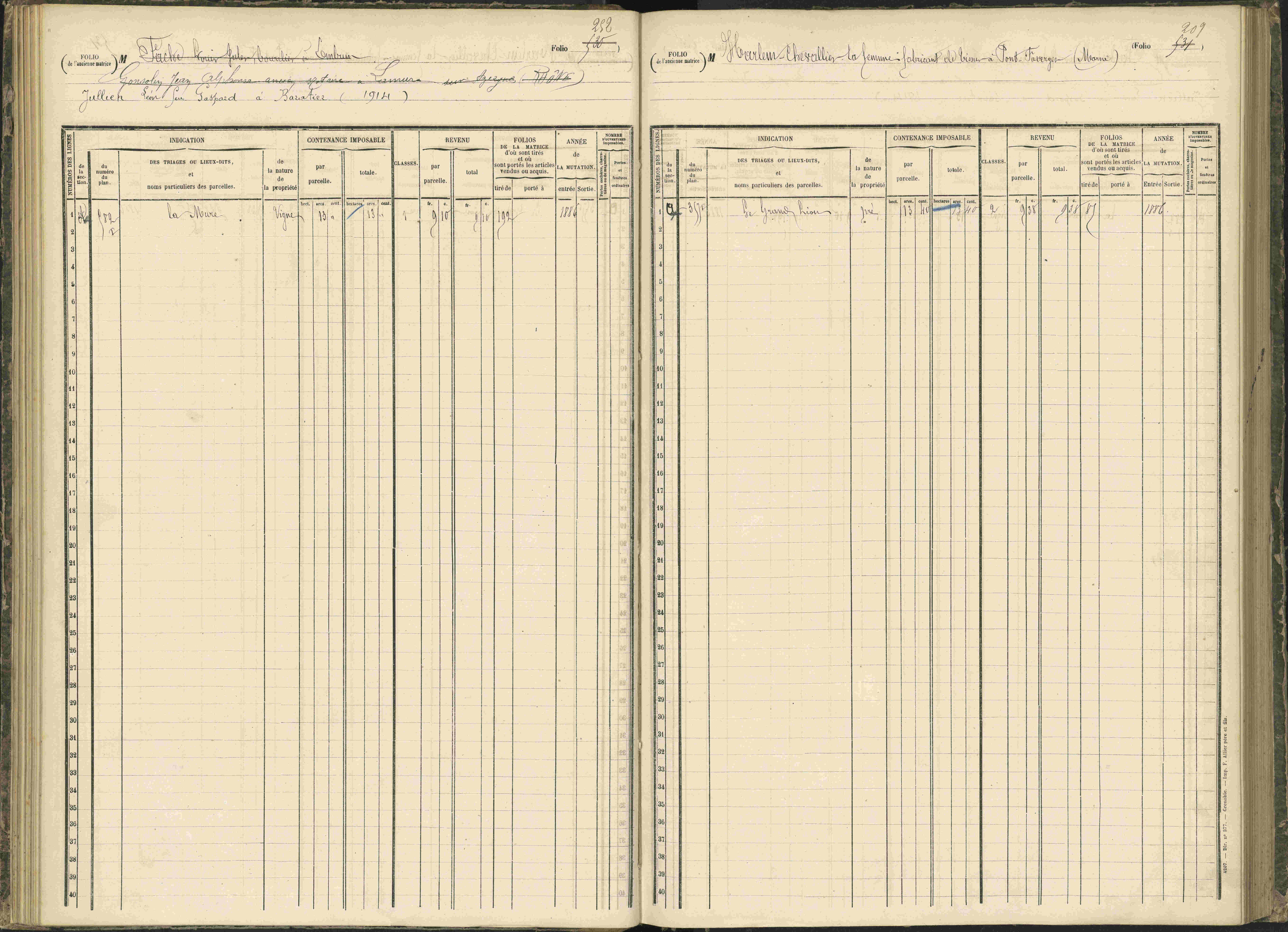 Baratier - 3 P 203/1 - 3 P 203/1 - Matrice, folios 441-620.