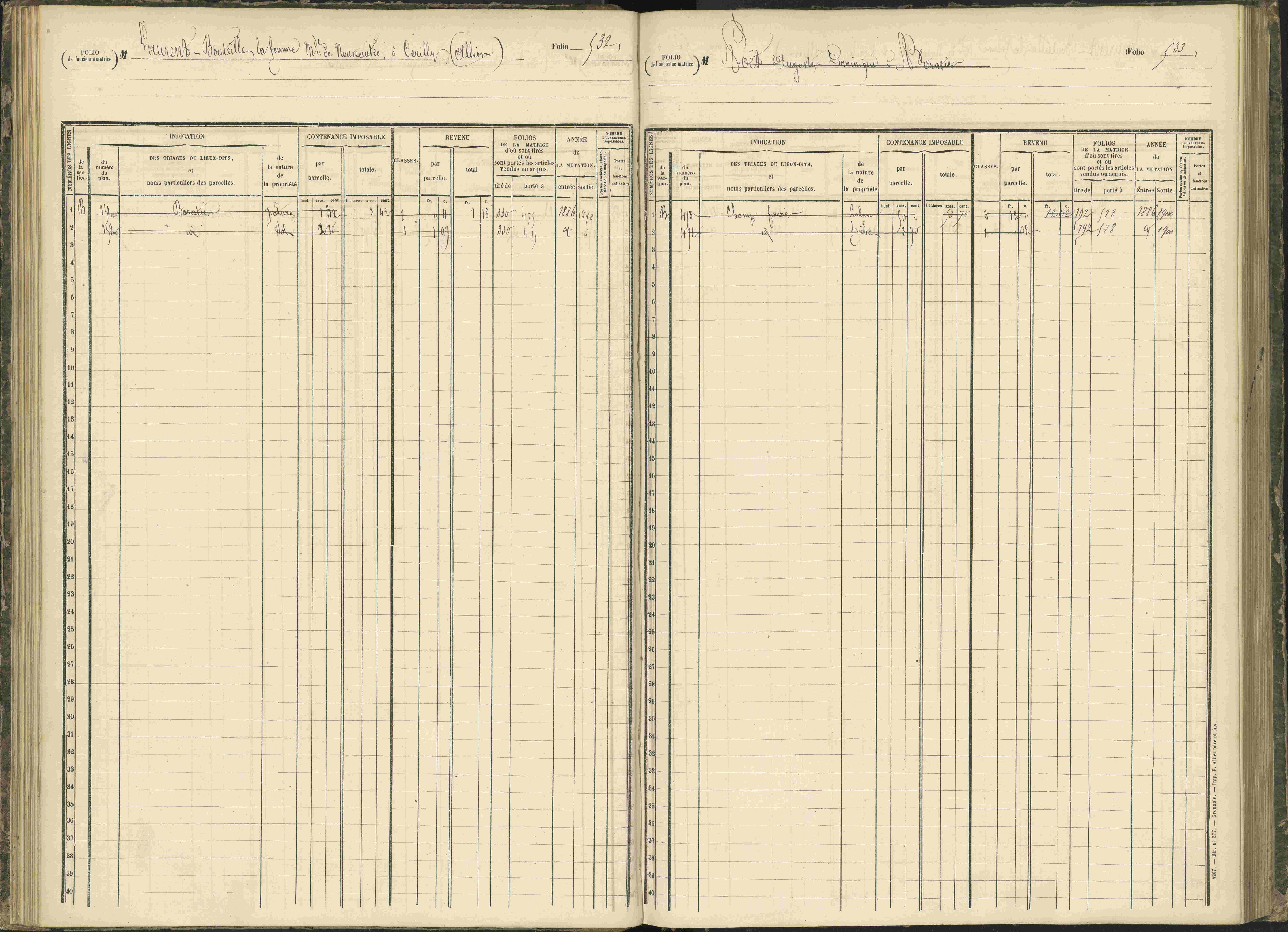 Baratier - 3 P 203/1 - 3 P 203/1 - Matrice, folios 441-620.