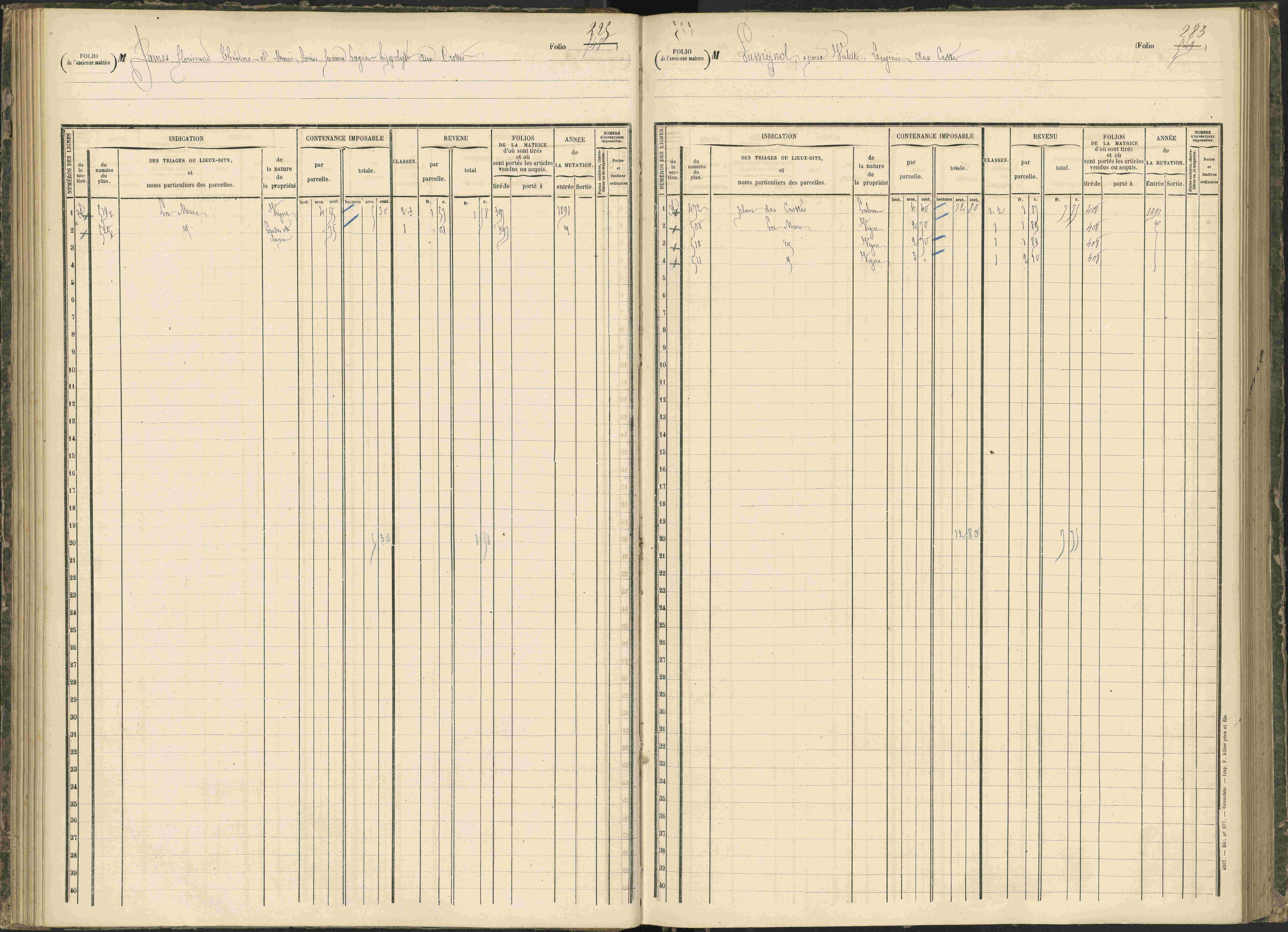Baratier - 3 P 203/1 - 3 P 203/1 - Matrice, folios 441-620.