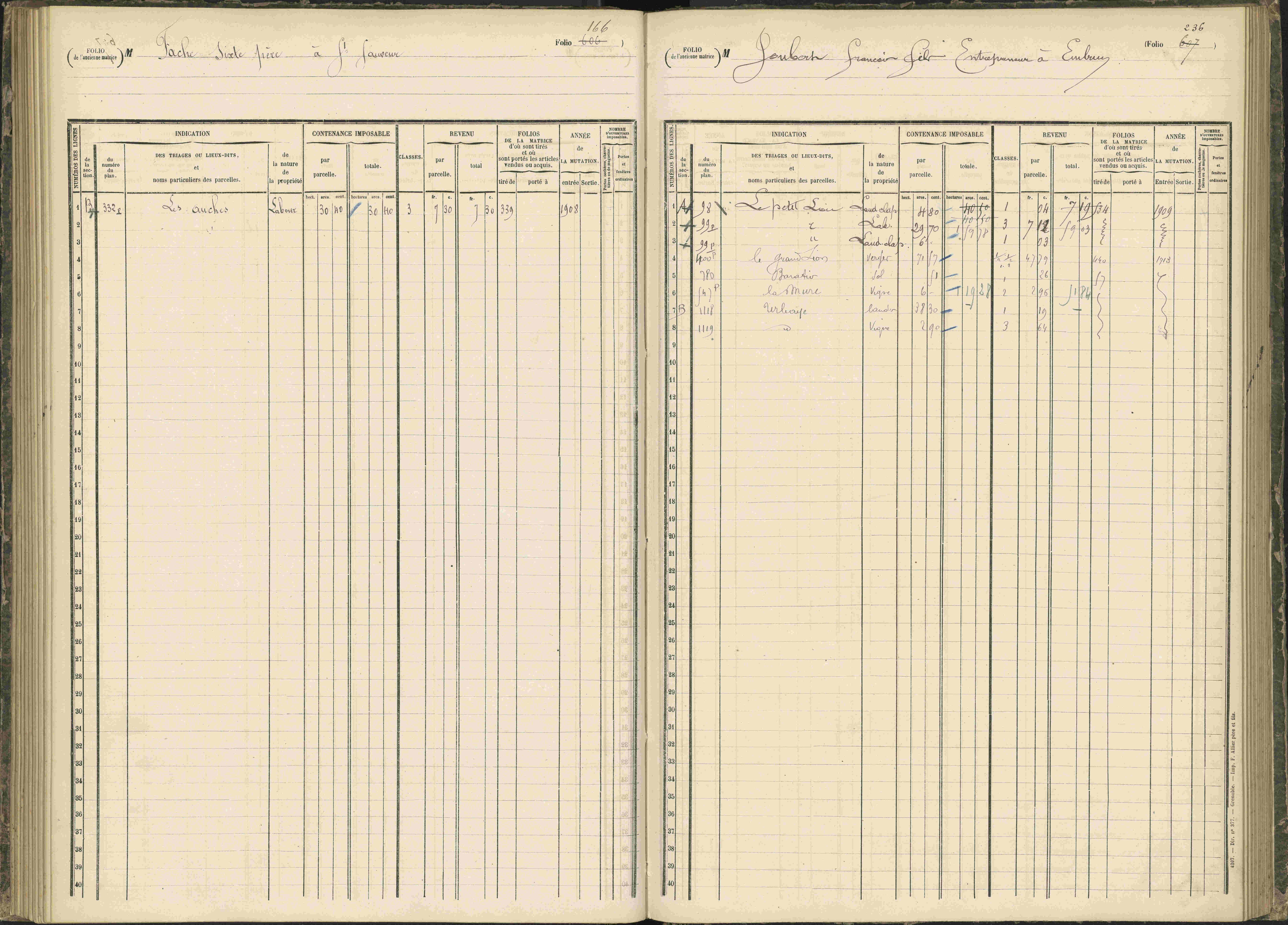 Baratier - 3 P 203/1 - 3 P 203/1 - Matrice, folios 441-620.