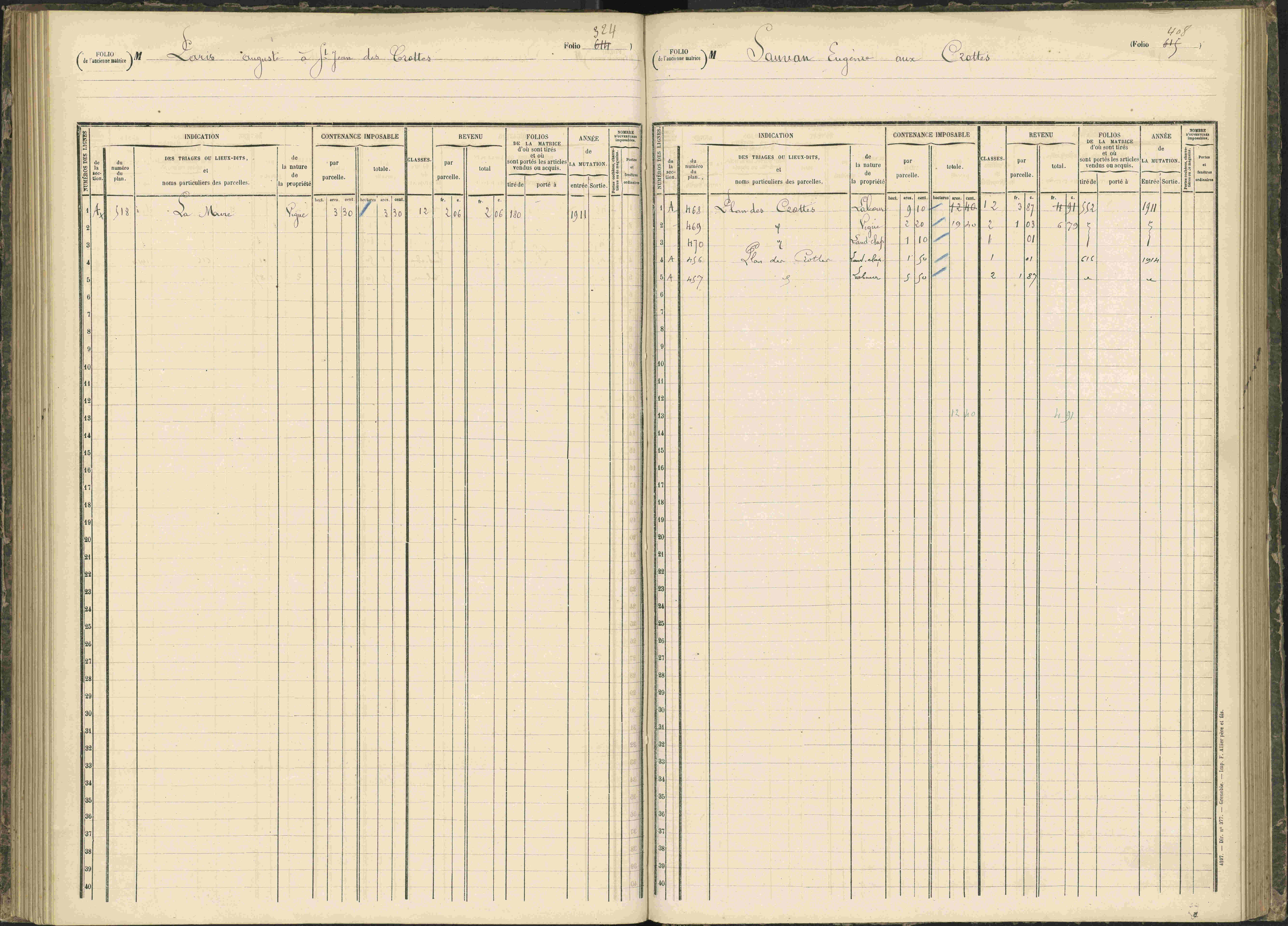 Baratier - 3 P 203/1 - 3 P 203/1 - Matrice, folios 441-620.