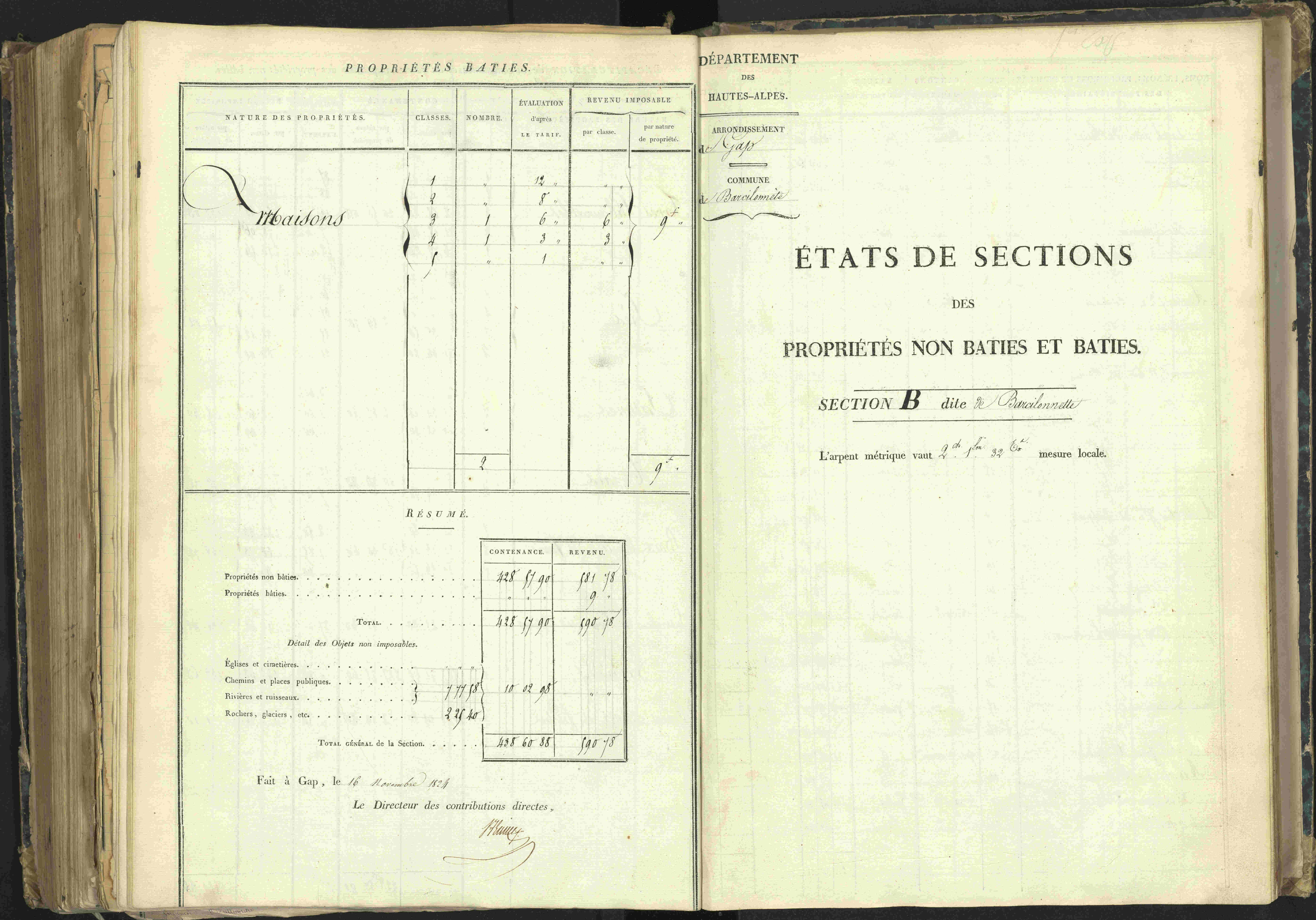 Barcillonnette - 3 P 208/5 - 3 P 208/5 - Section B.