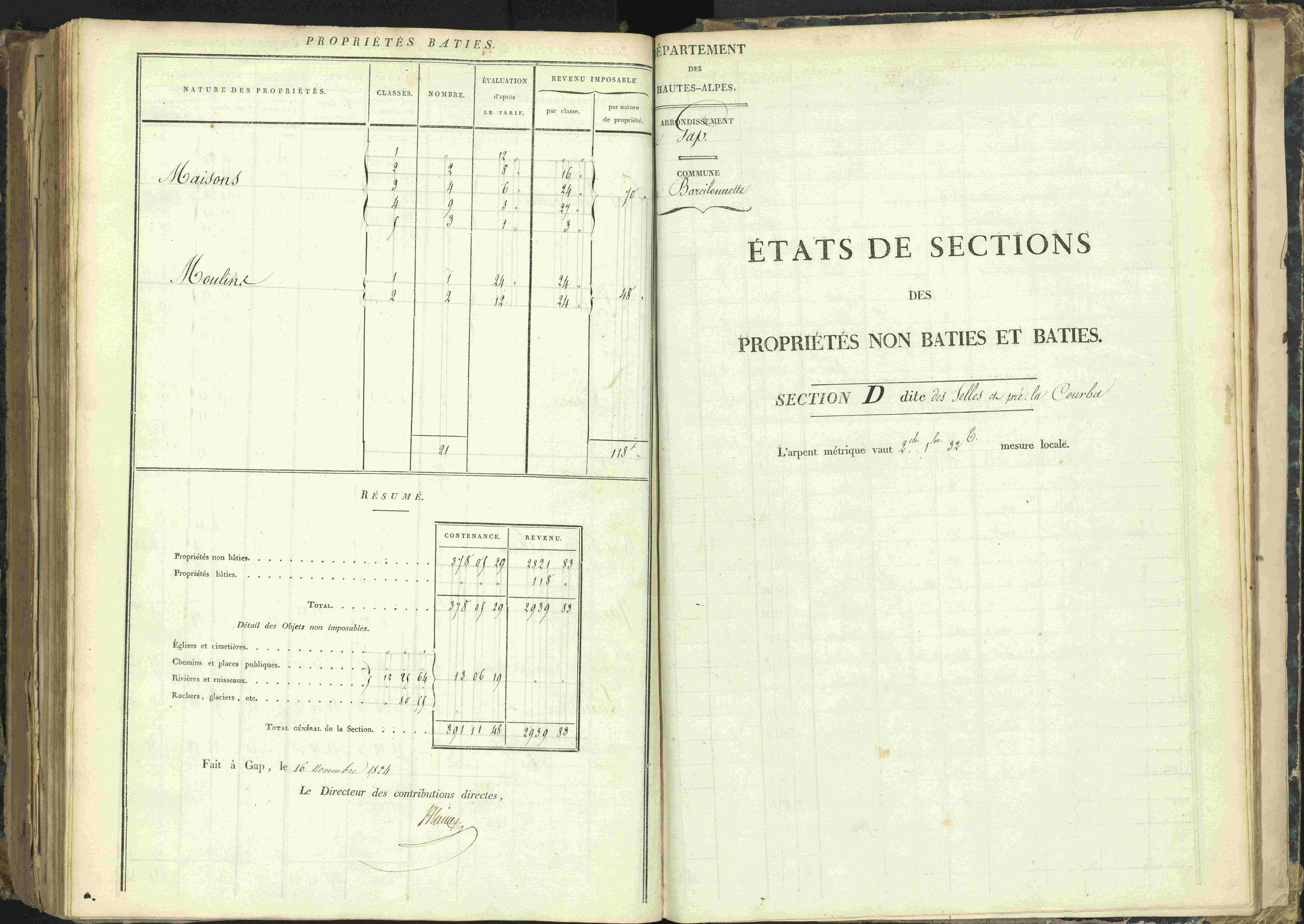 Barcillonnette - 3 P 208/7 - 3 P 208/7 - Section D.