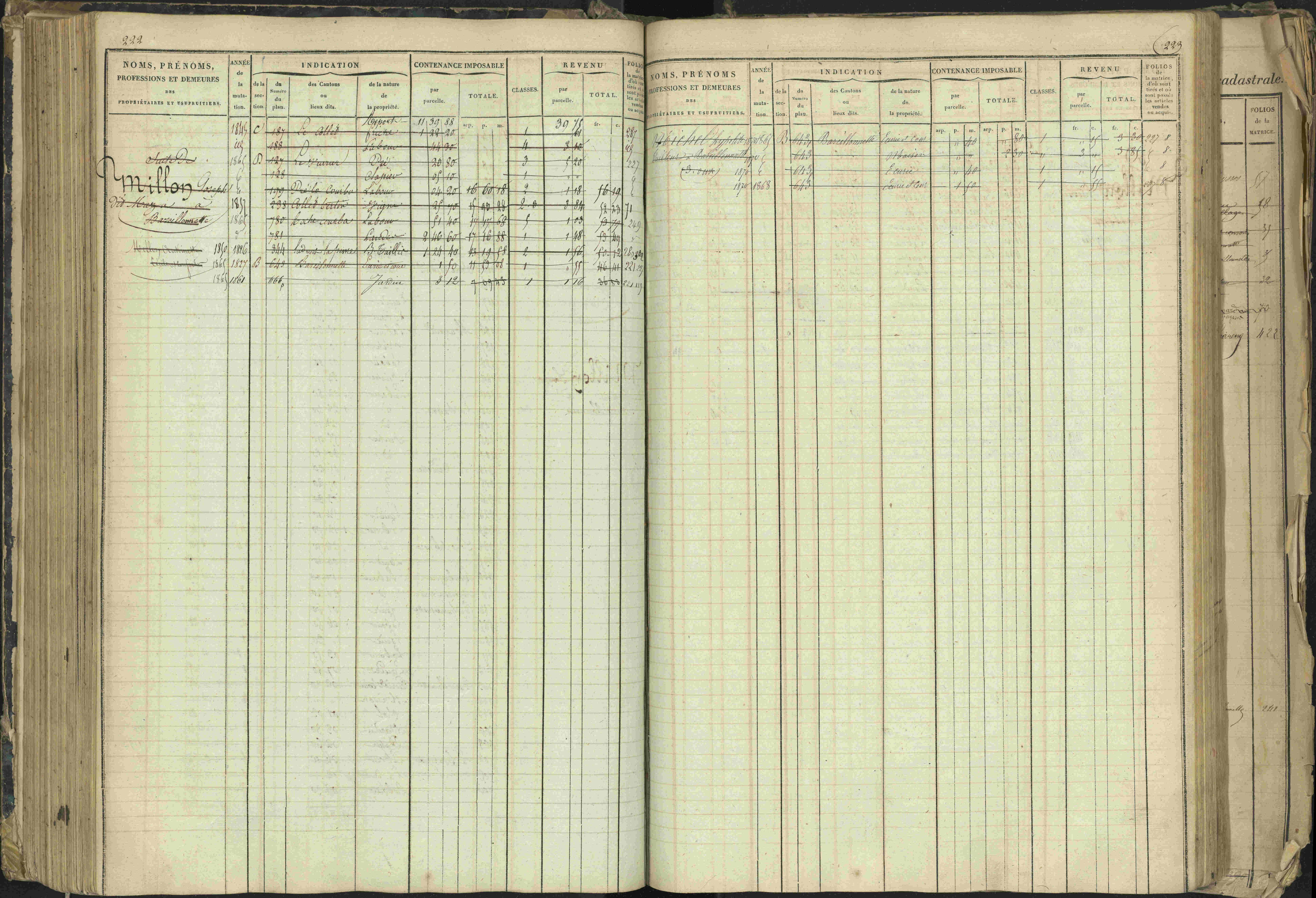 Barcillonnette - 3 P 208/1 - 3 P 208/1 - Matrice, folios 1-400.