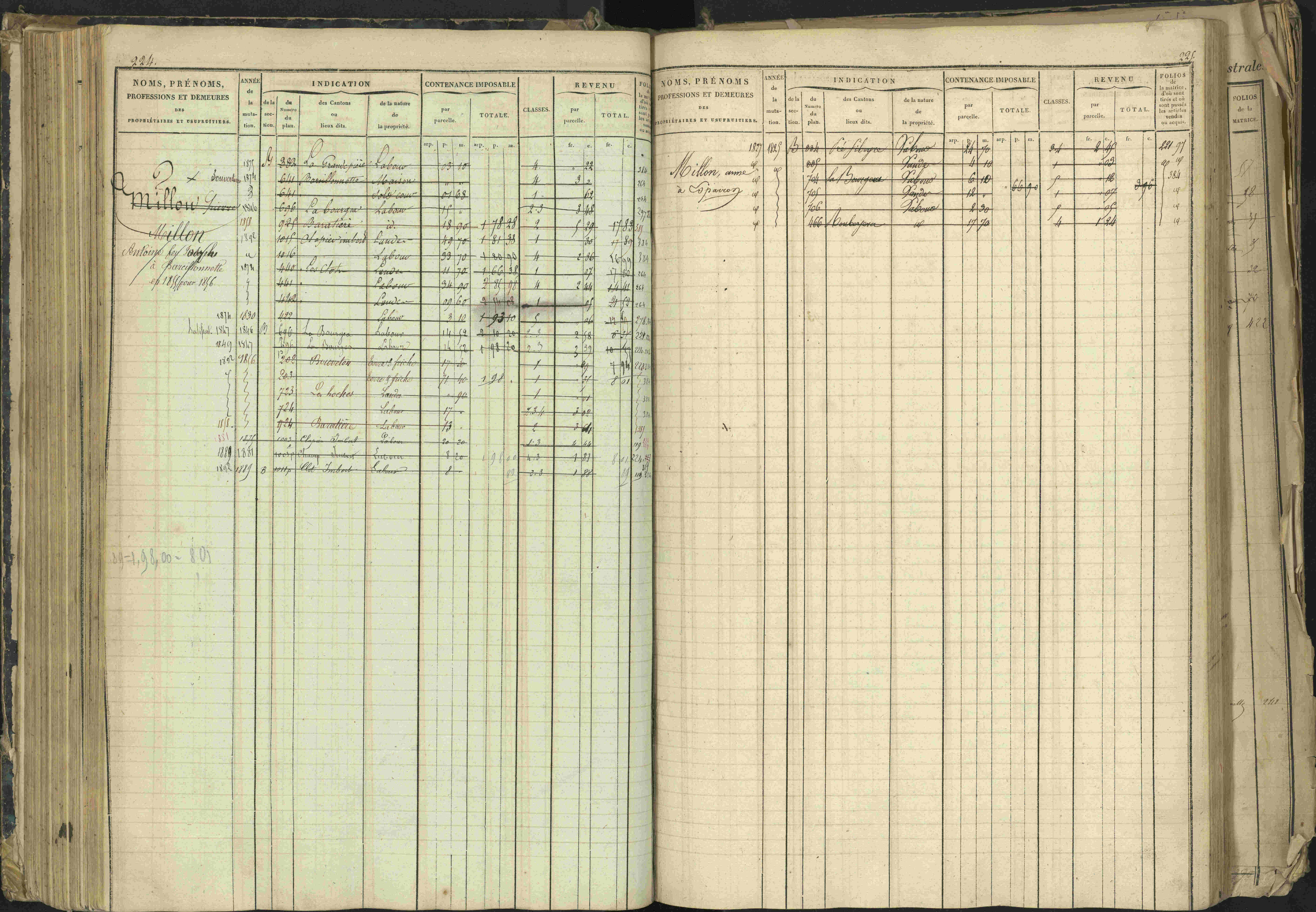 Barcillonnette - 3 P 208/1 - 3 P 208/1 - Matrice, folios 1-400.