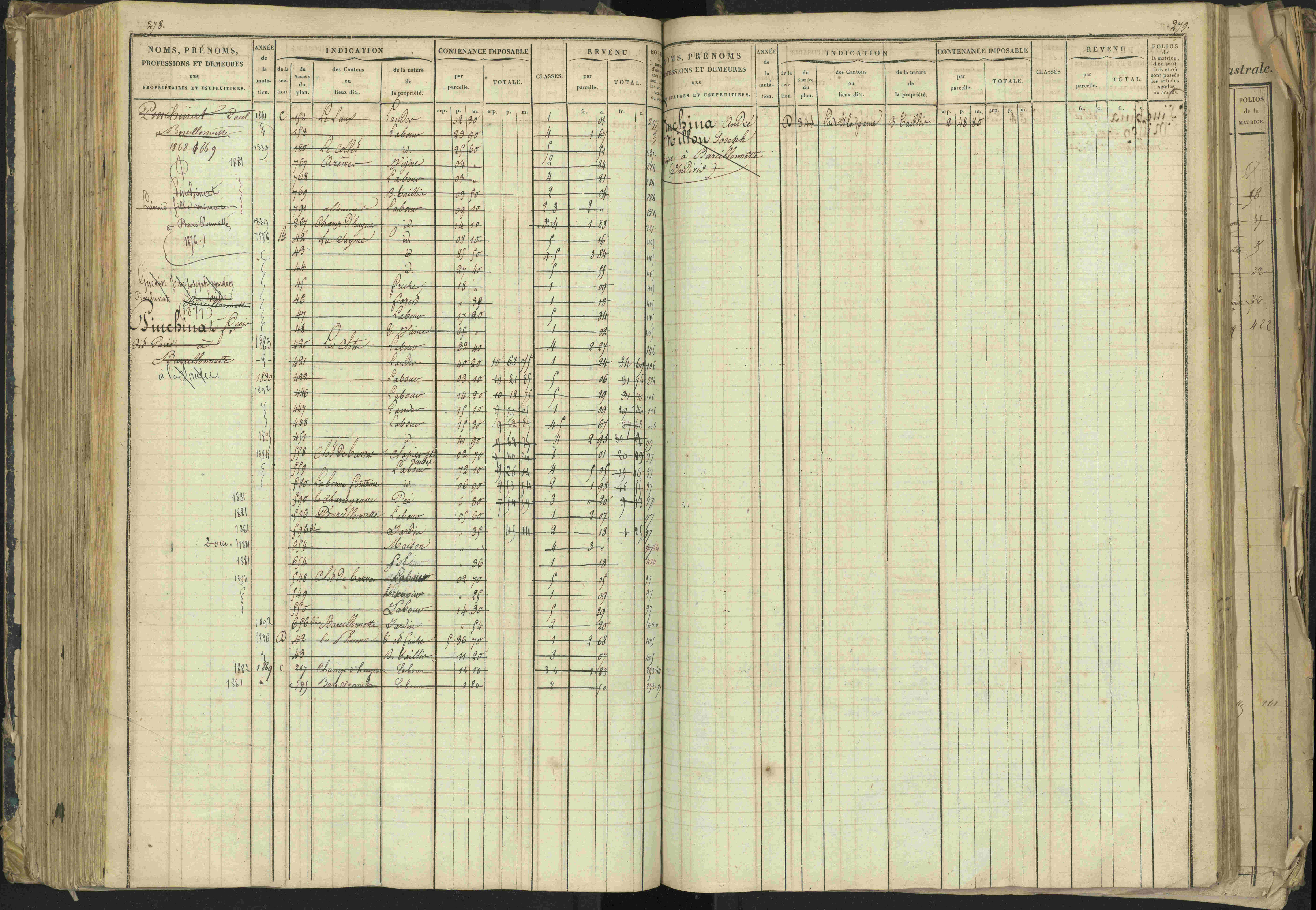 Barcillonnette - 3 P 208/1 - 3 P 208/1 - Matrice, folios 1-400.