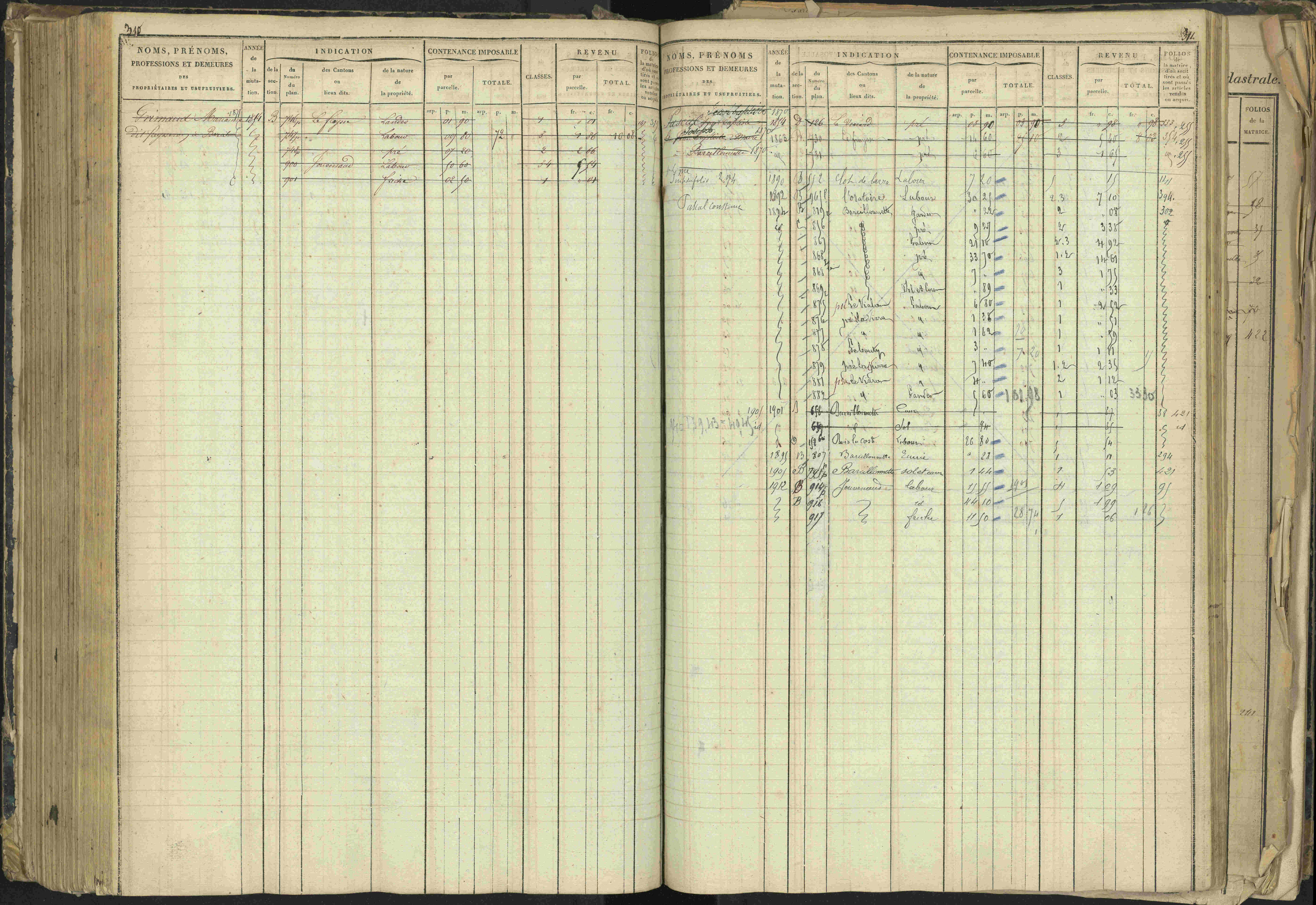Barcillonnette - 3 P 208/1 - 3 P 208/1 - Matrice, folios 1-400.