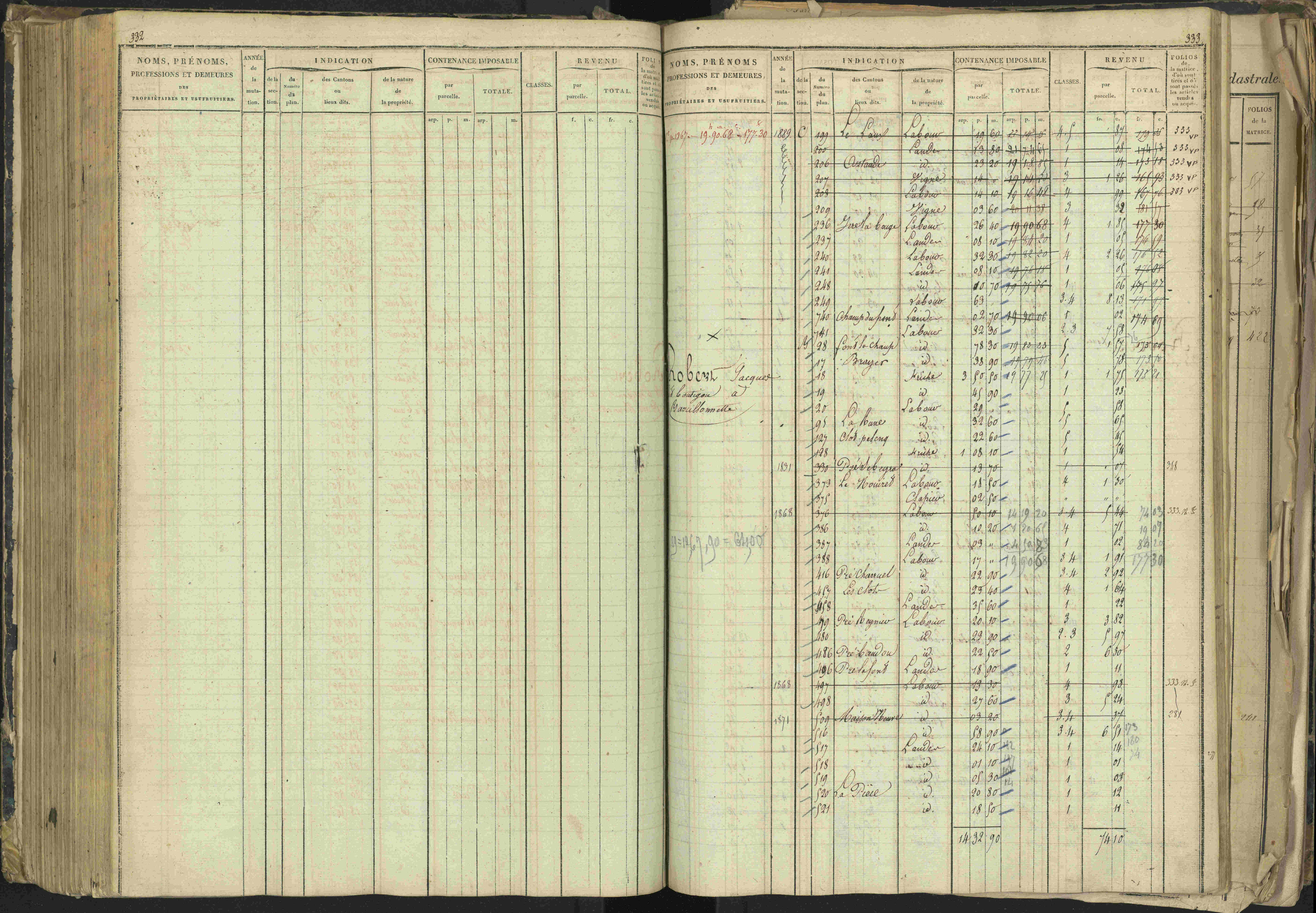 Barcillonnette - 3 P 208/1 - 3 P 208/1 - Matrice, folios 1-400.