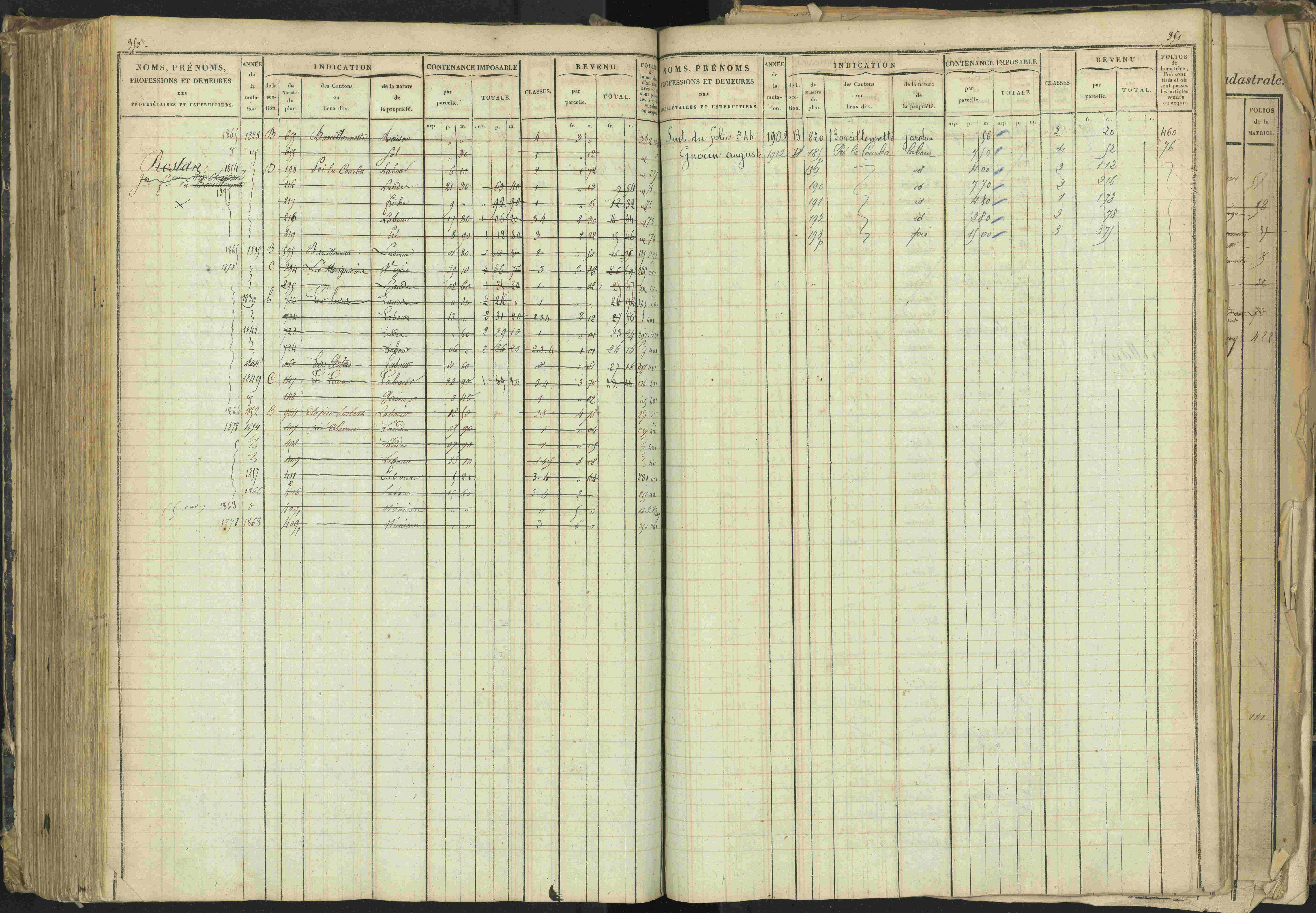 Barcillonnette - 3 P 208/1 - 3 P 208/1 - Matrice, folios 1-400.