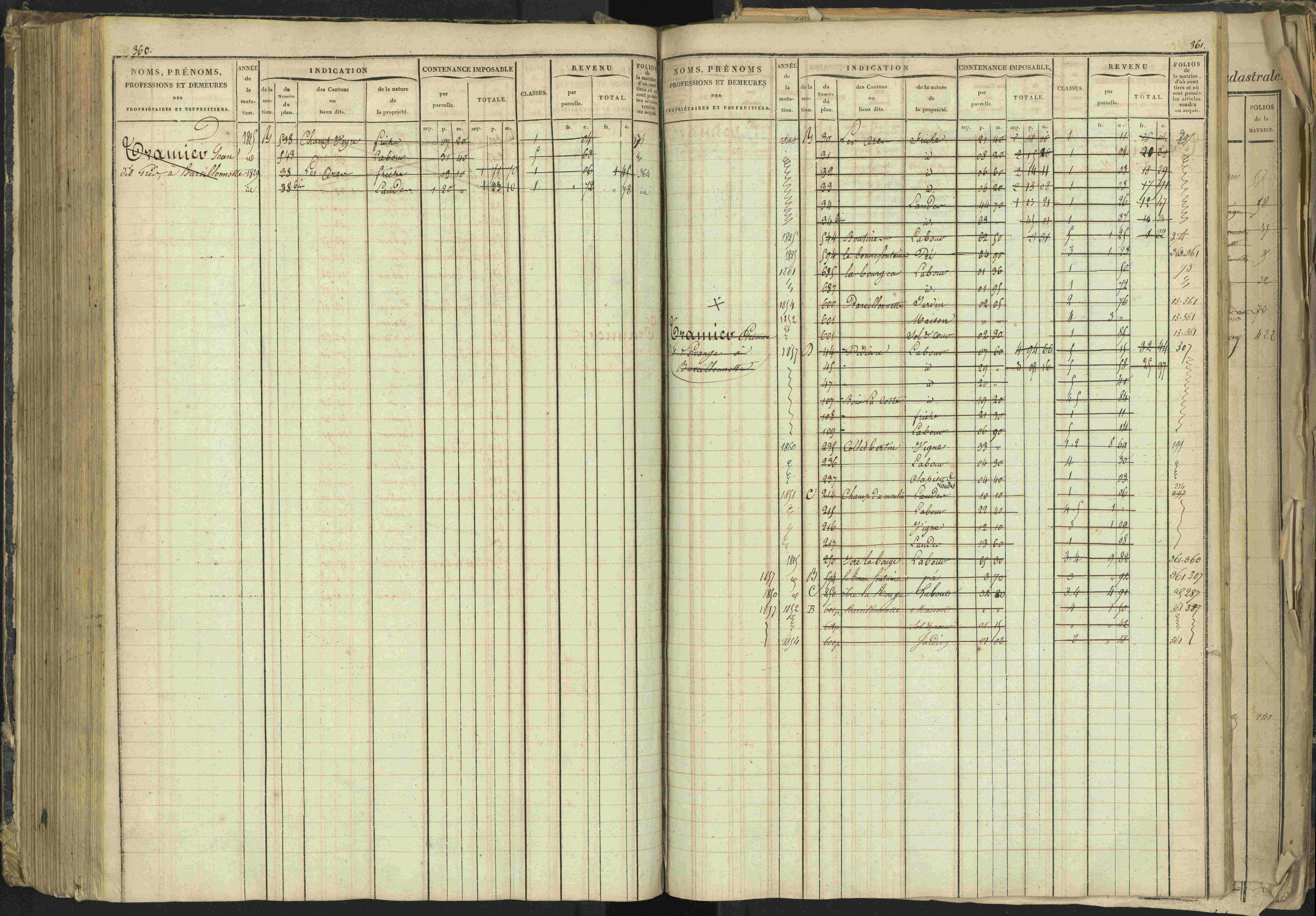 Barcillonnette - 3 P 208/1 - 3 P 208/1 - Matrice, folios 1-400.