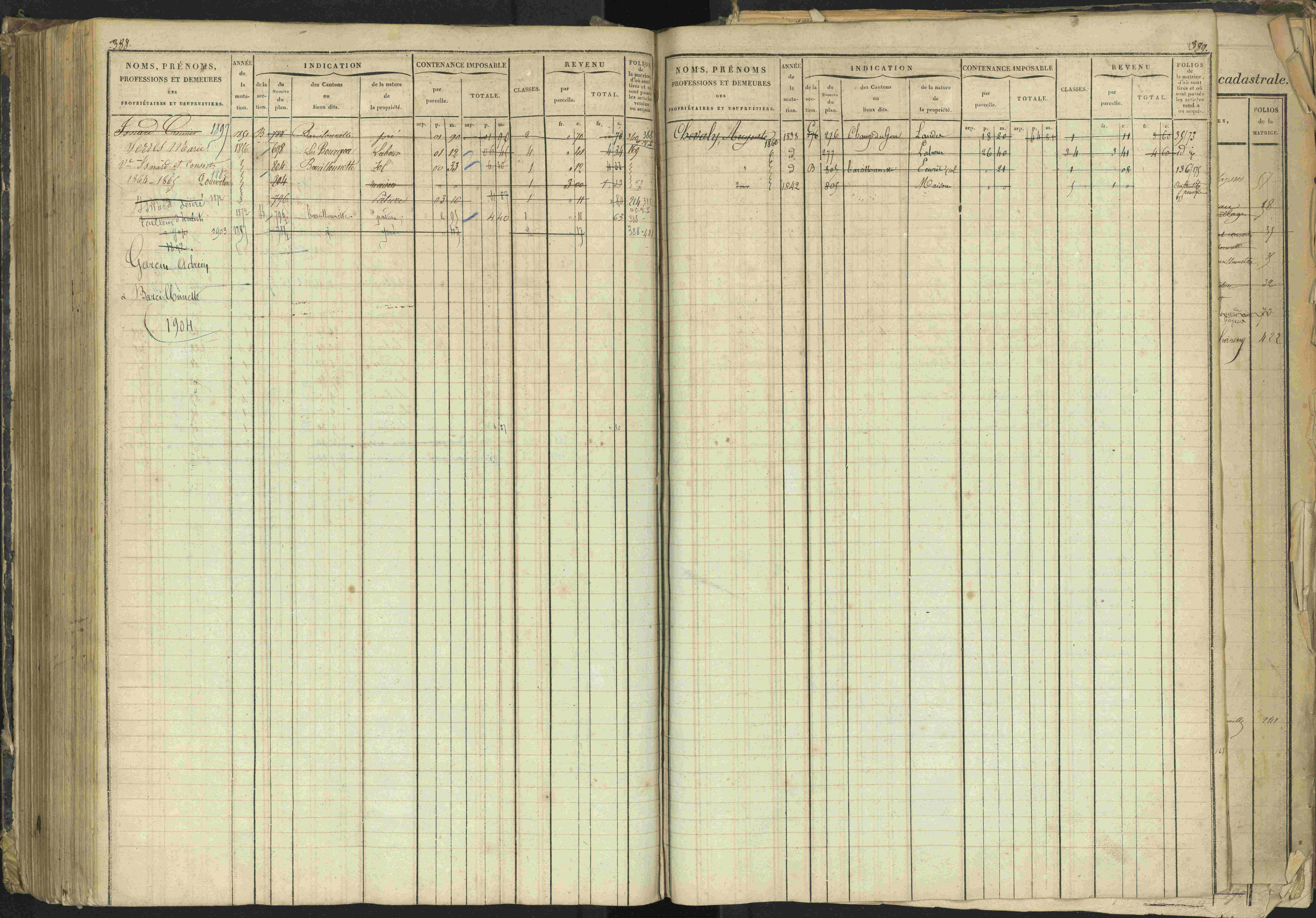 Barcillonnette - 3 P 208/1 - 3 P 208/1 - Matrice, folios 1-400.