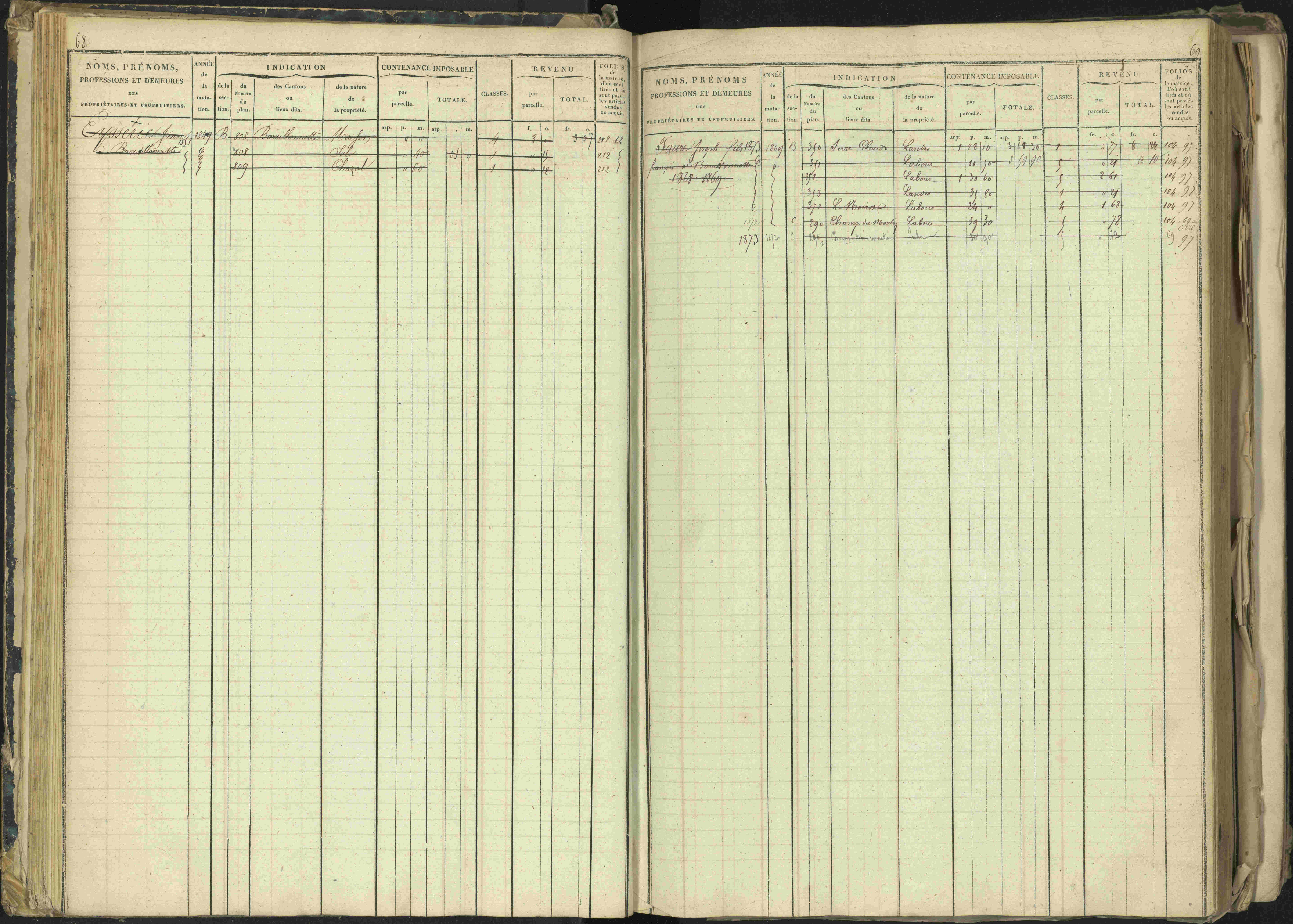 Barcillonnette - 3 P 208/1 - 3 P 208/1 - Matrice, folios 1-400.