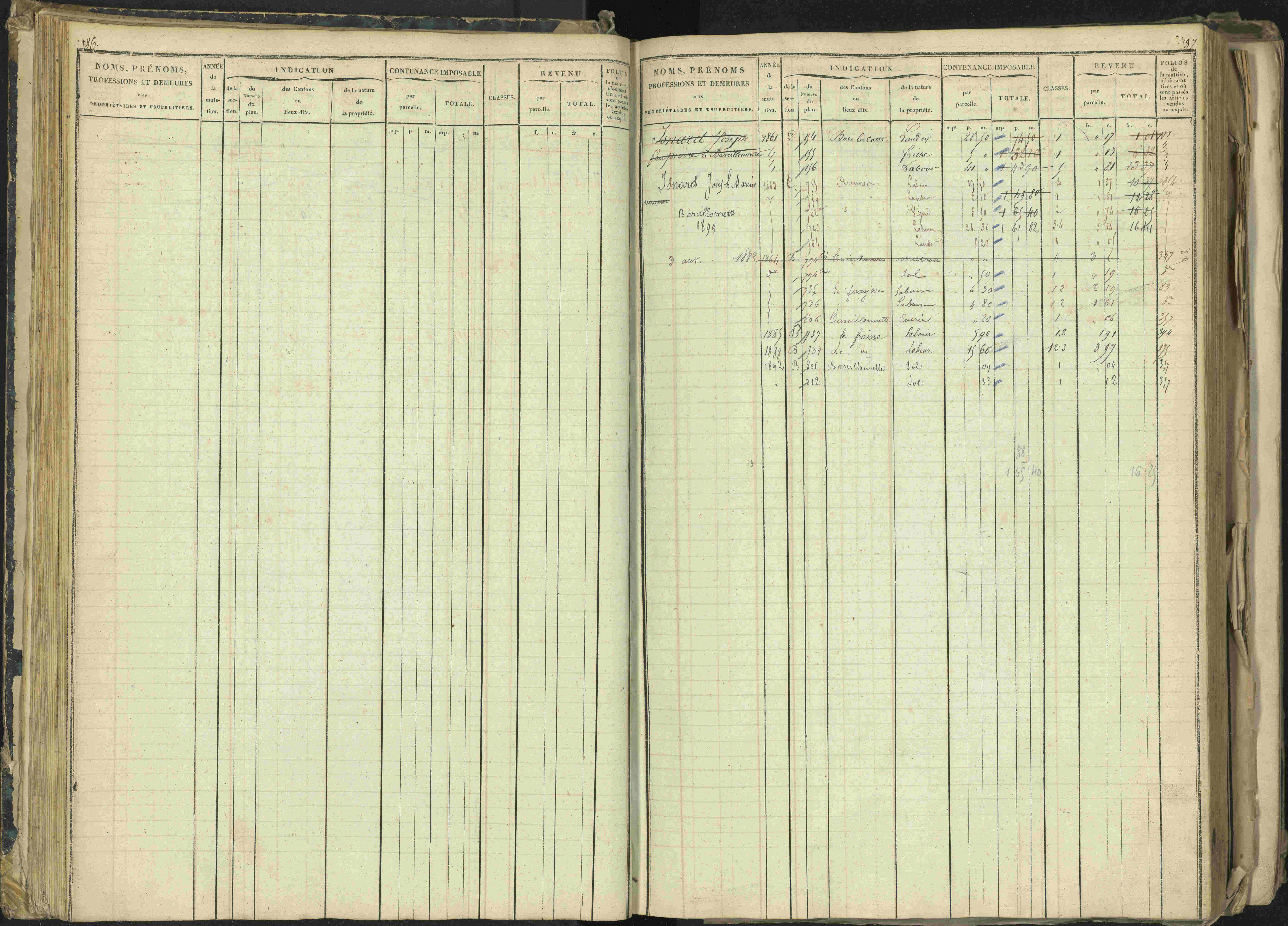 Barcillonnette - 3 P 208/1 - 3 P 208/1 - Matrice, folios 1-400.