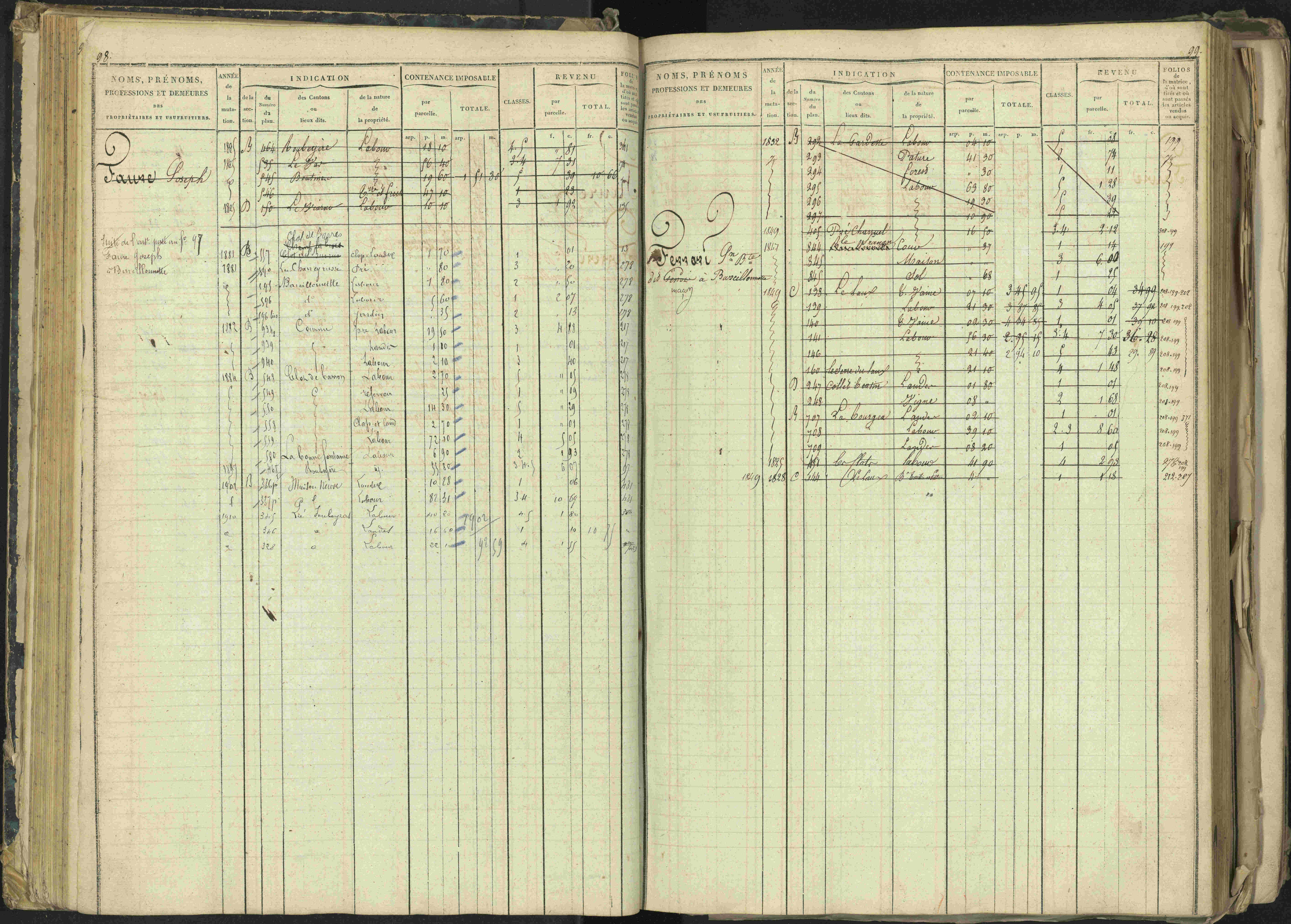 Barcillonnette - 3 P 208/1 - 3 P 208/1 - Matrice, folios 1-400.