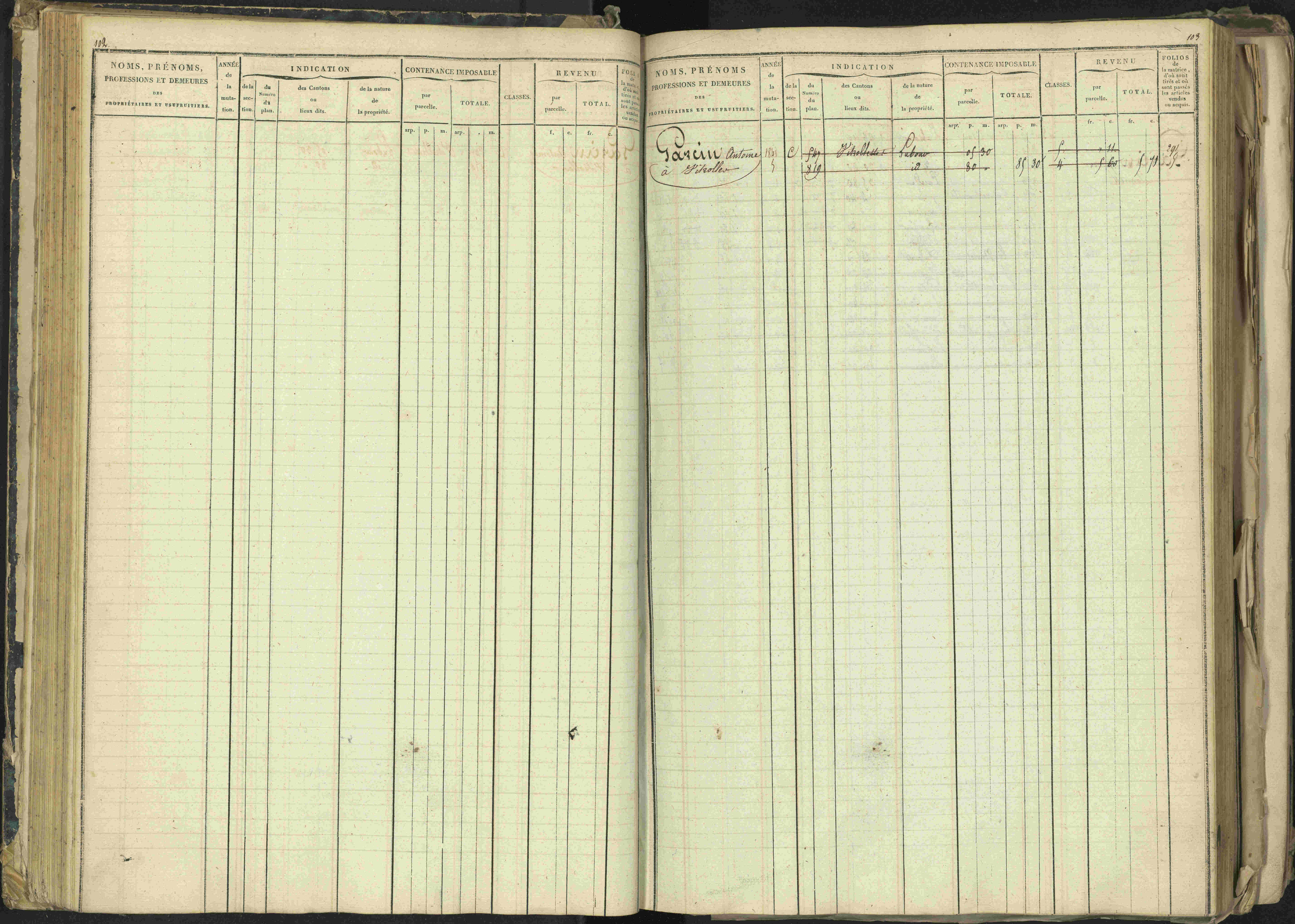 Barcillonnette - 3 P 208/1 - 3 P 208/1 - Matrice, folios 1-400.