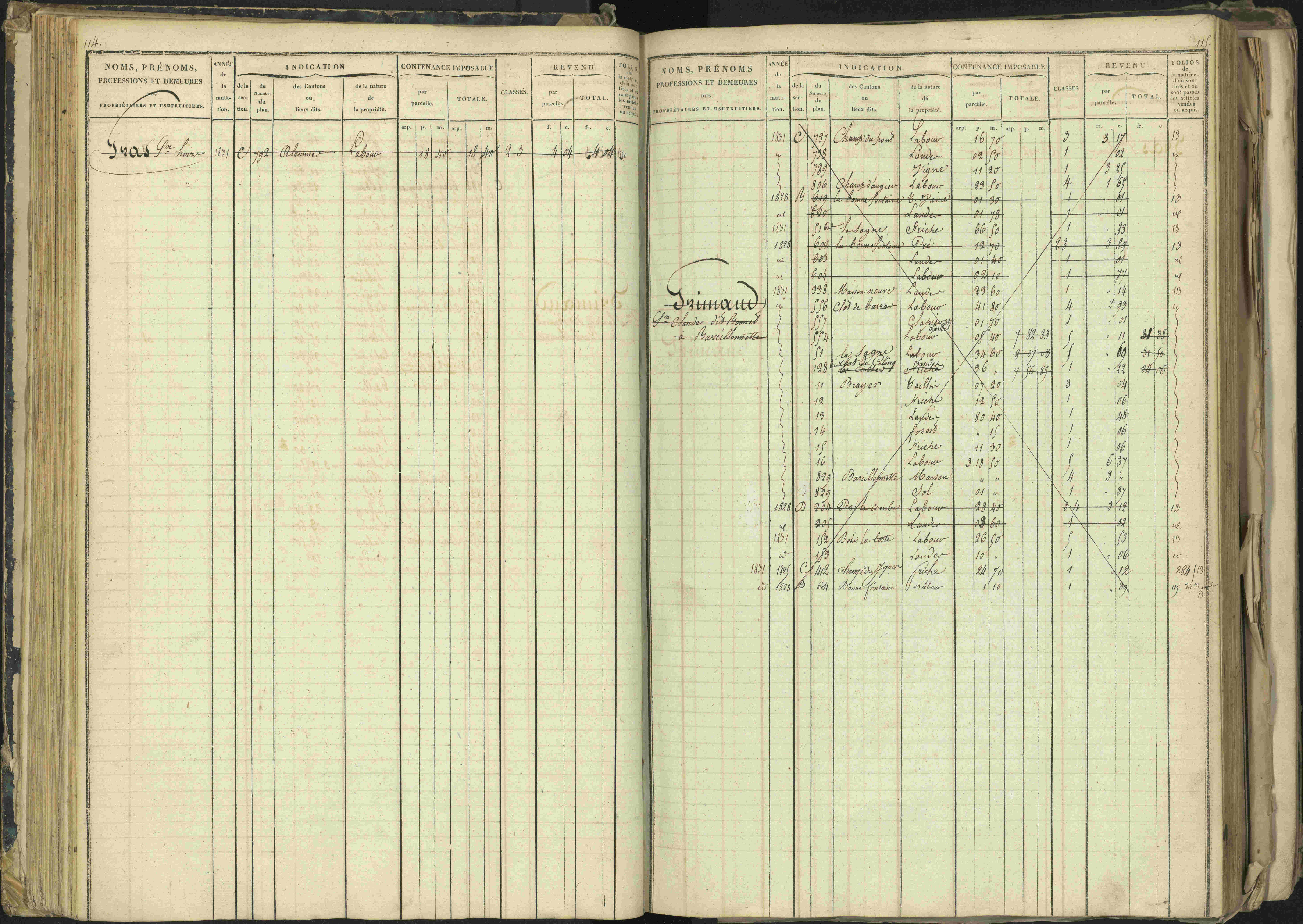 Barcillonnette - 3 P 208/1 - 3 P 208/1 - Matrice, folios 1-400.