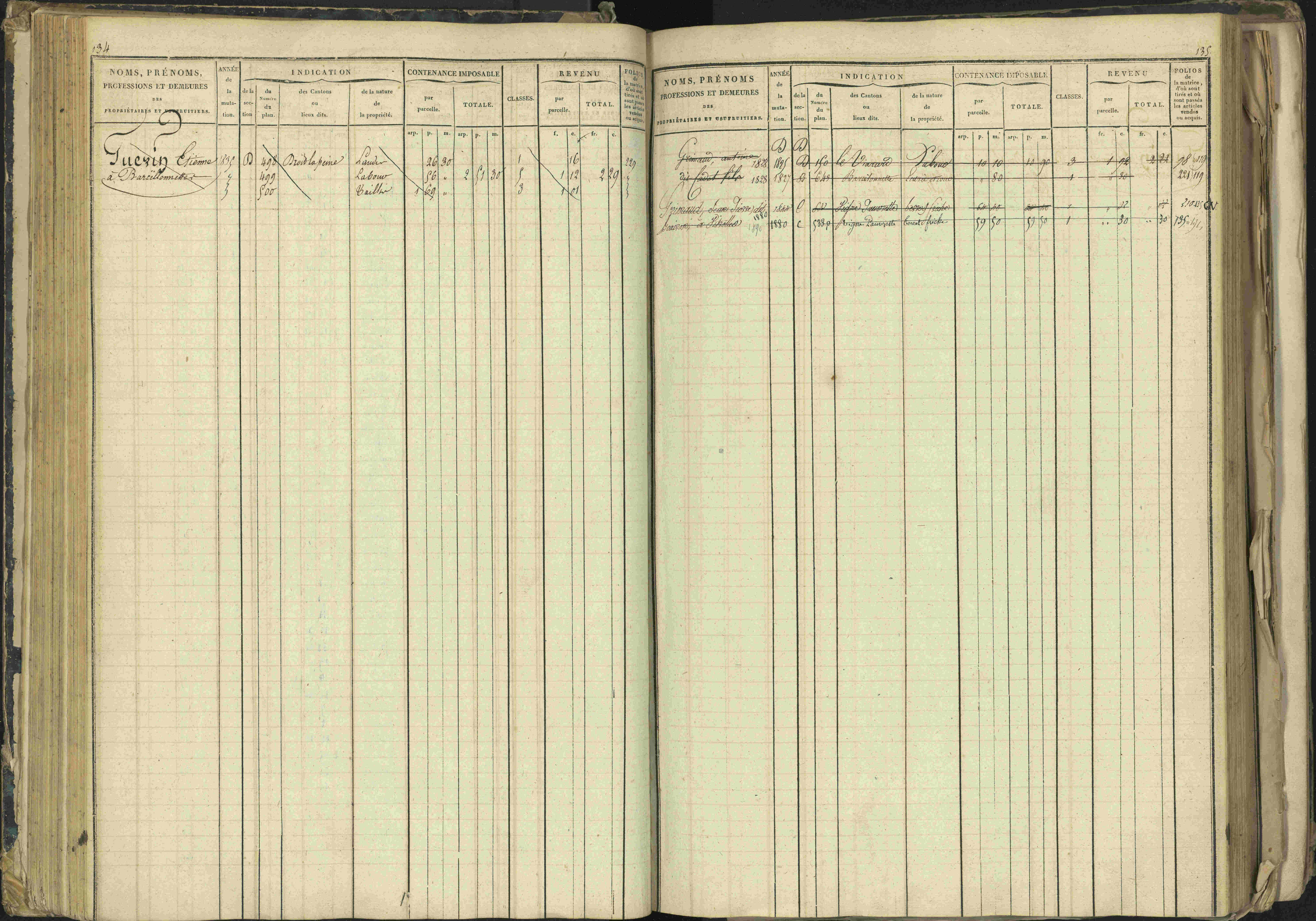 Barcillonnette - 3 P 208/1 - 3 P 208/1 - Matrice, folios 1-400.