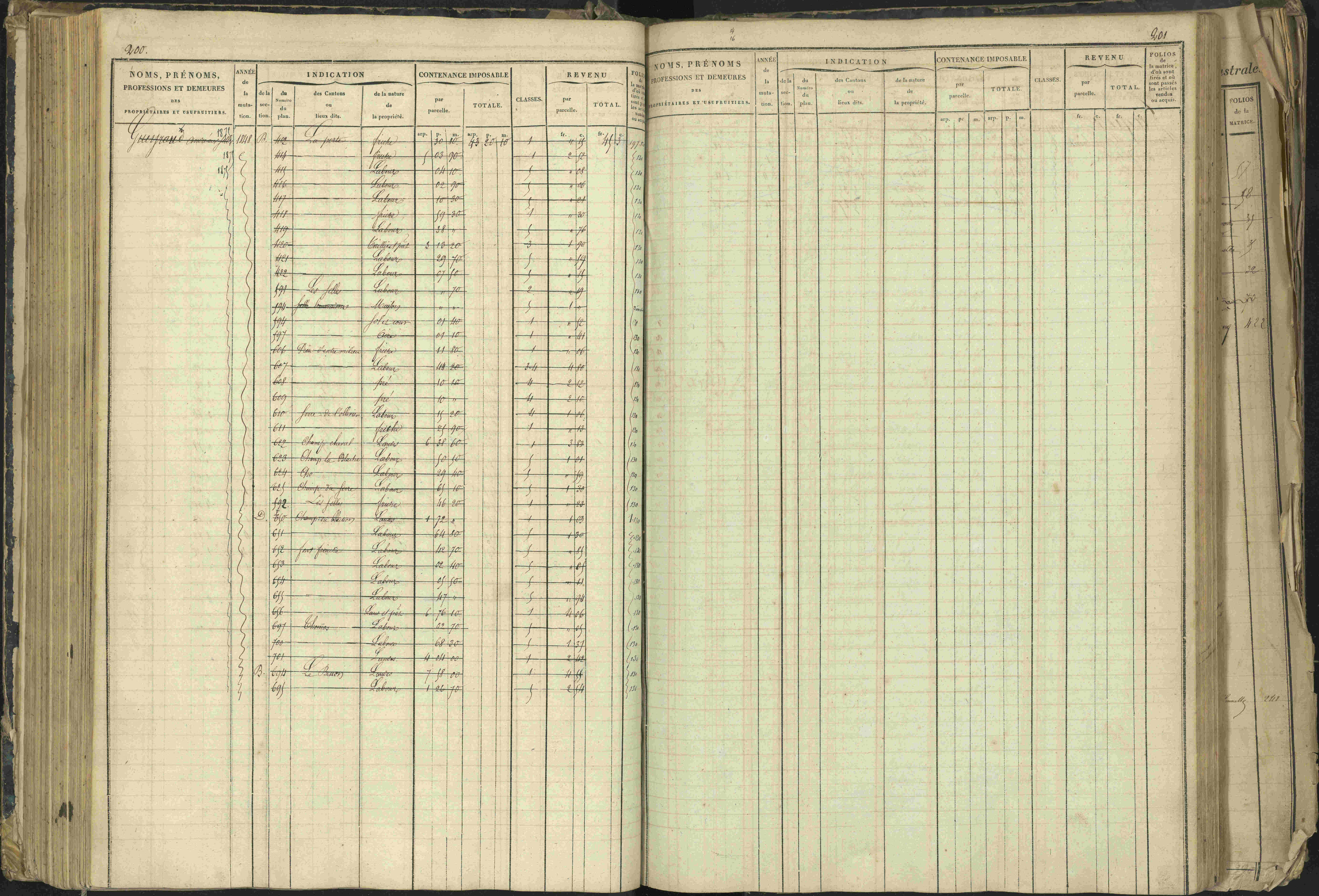 Barcillonnette - 3 P 208/1 - 3 P 208/1 - Matrice, folios 1-400.