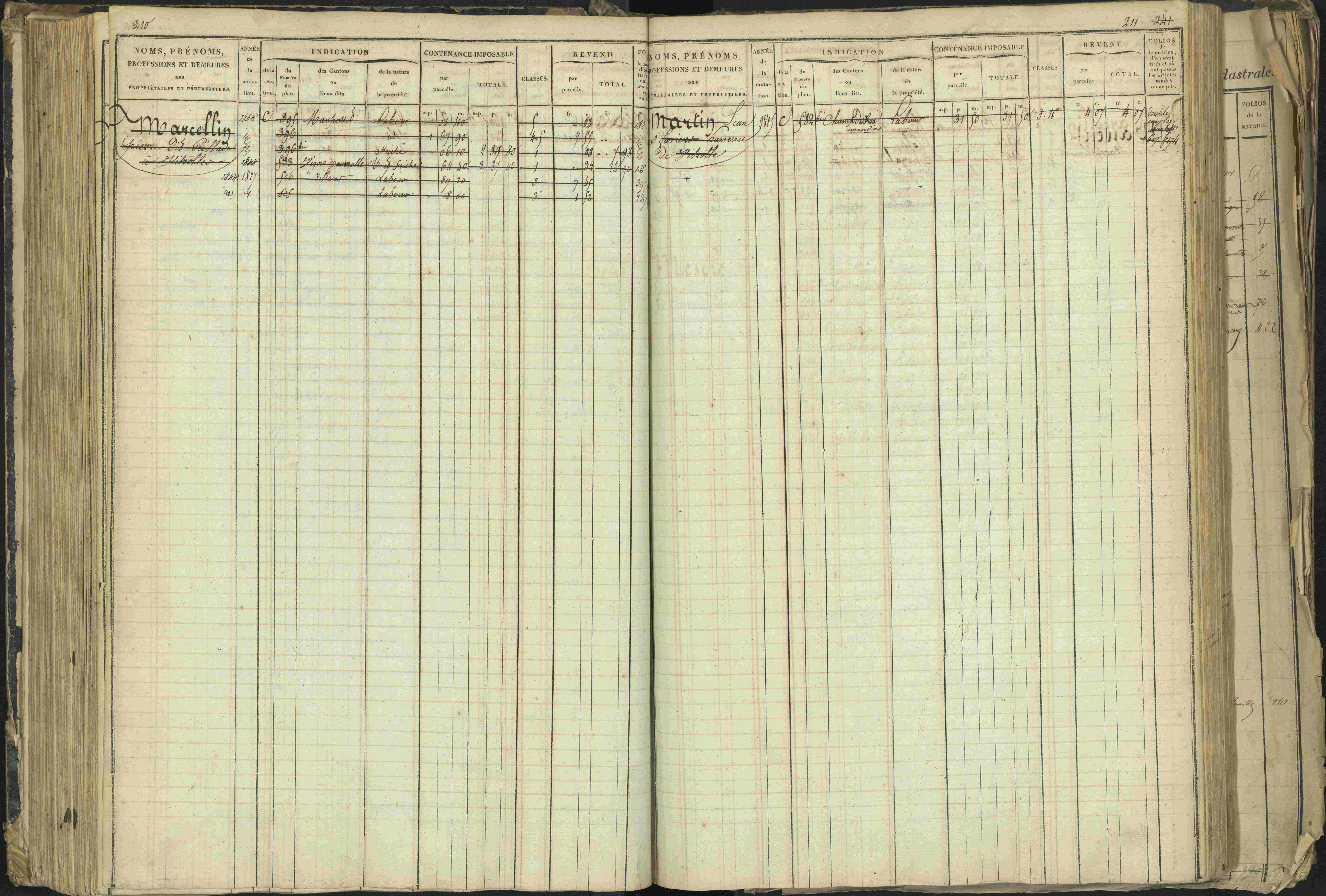 Barcillonnette - 3 P 208/1 - 3 P 208/1 - Matrice, folios 1-400.