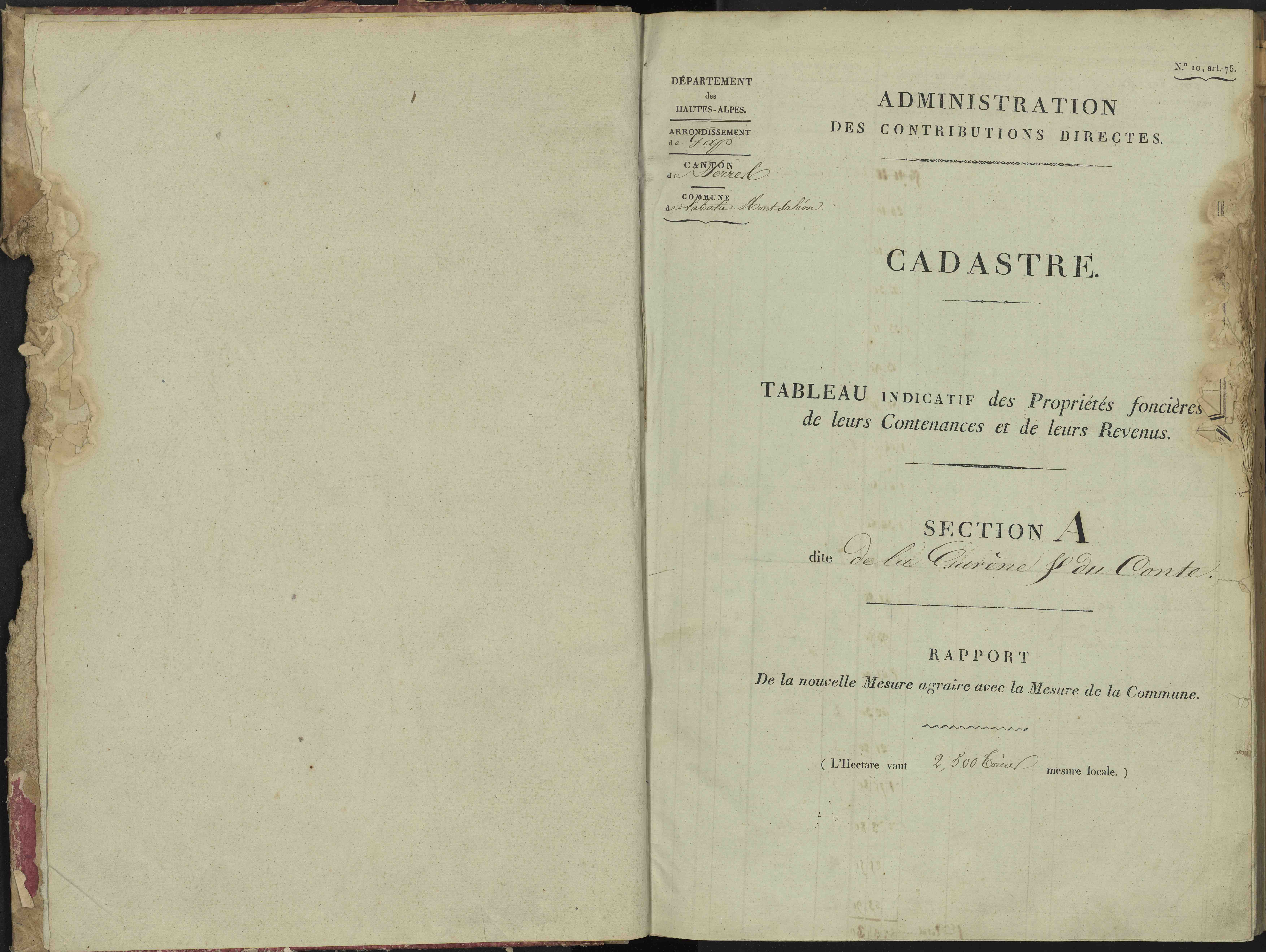 La Bâtie-Montsaléon - 3 P 229/1 - 3 P 229/1 - Section A 