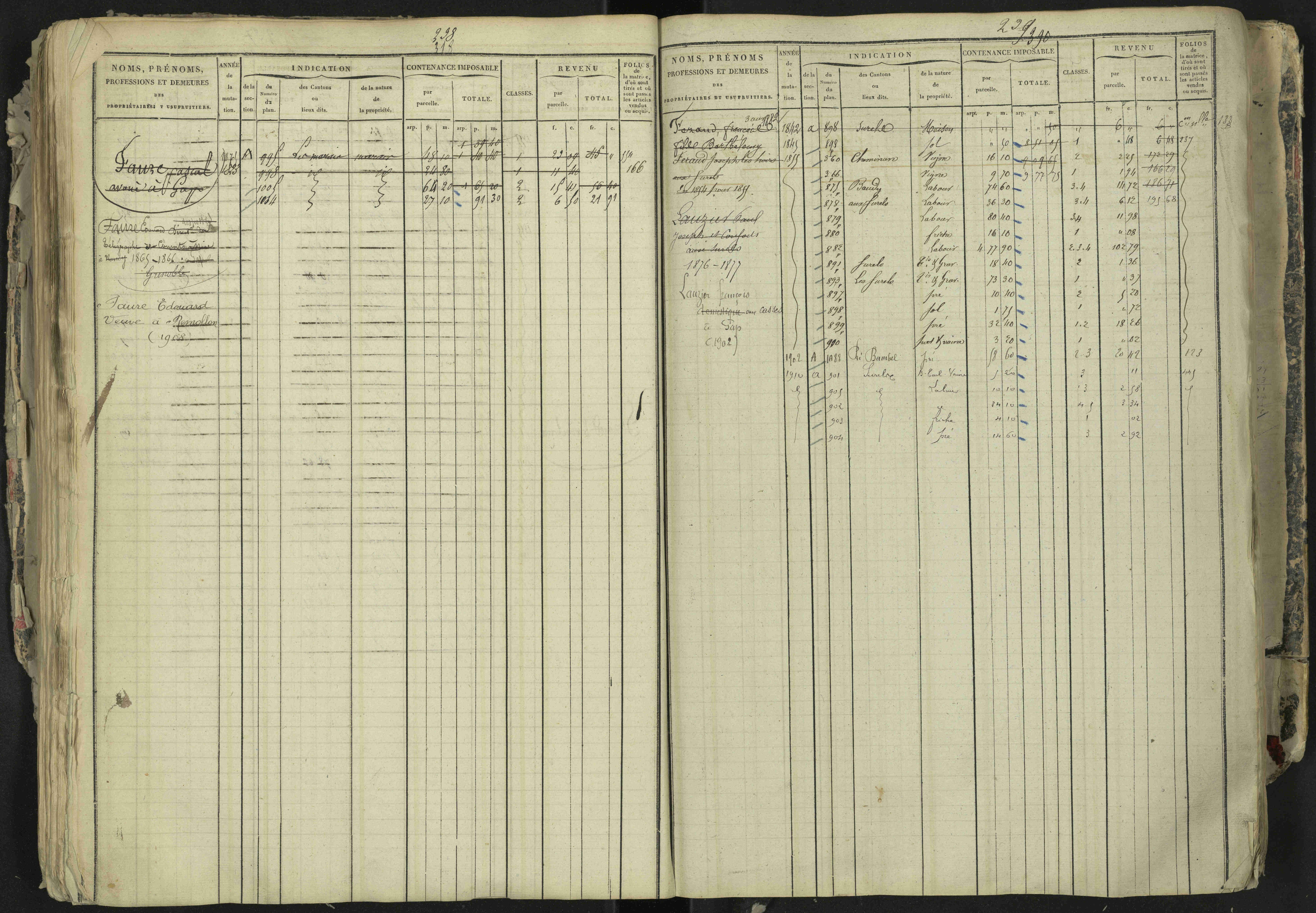 La Bâtie-Neuve - 3 P 237/1 - 3 P 237/1 - Matrice, folios 1-520. 