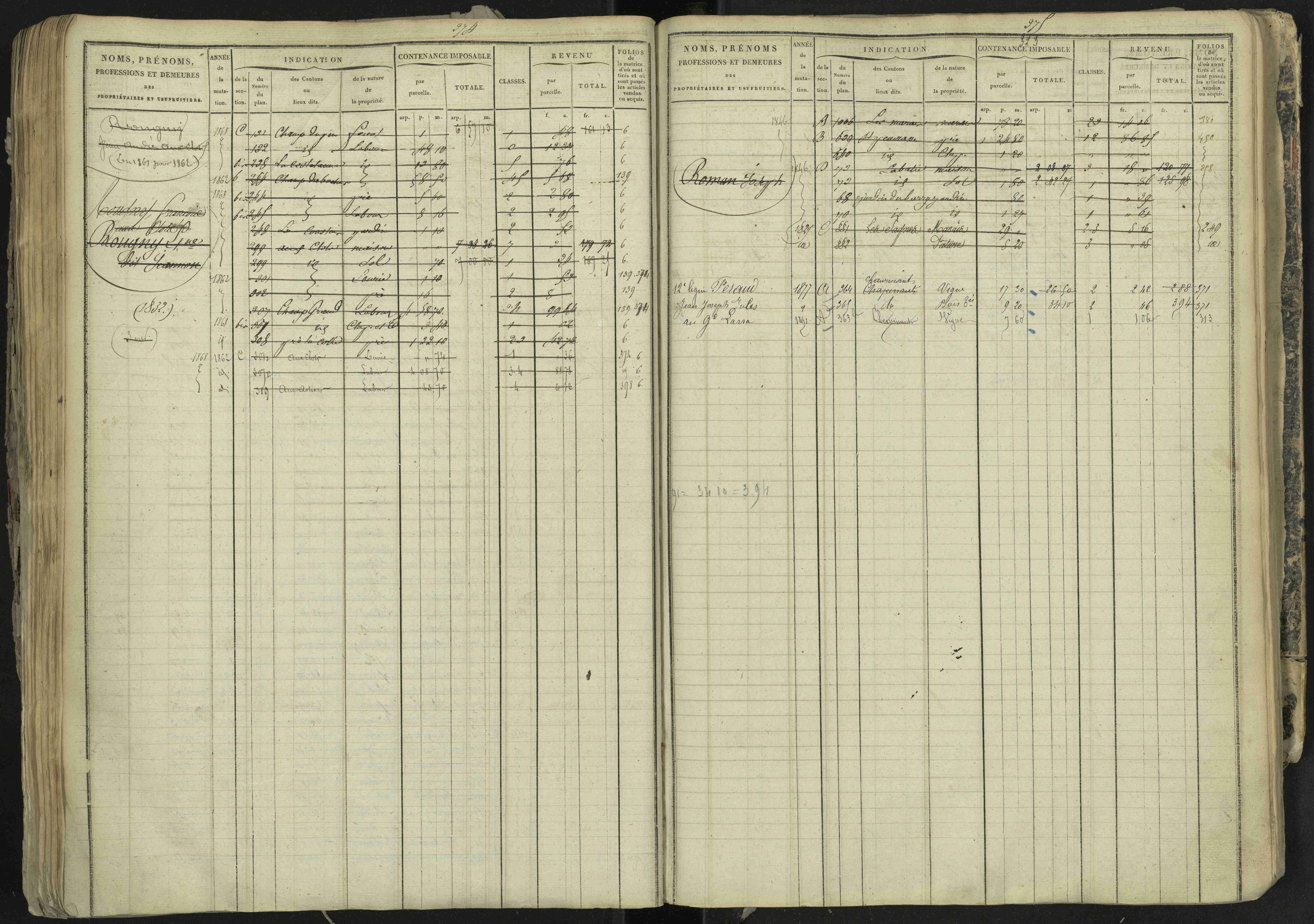 La Bâtie-Neuve - 3 P 237/1 - 3 P 237/1 - Matrice, folios 1-520. 