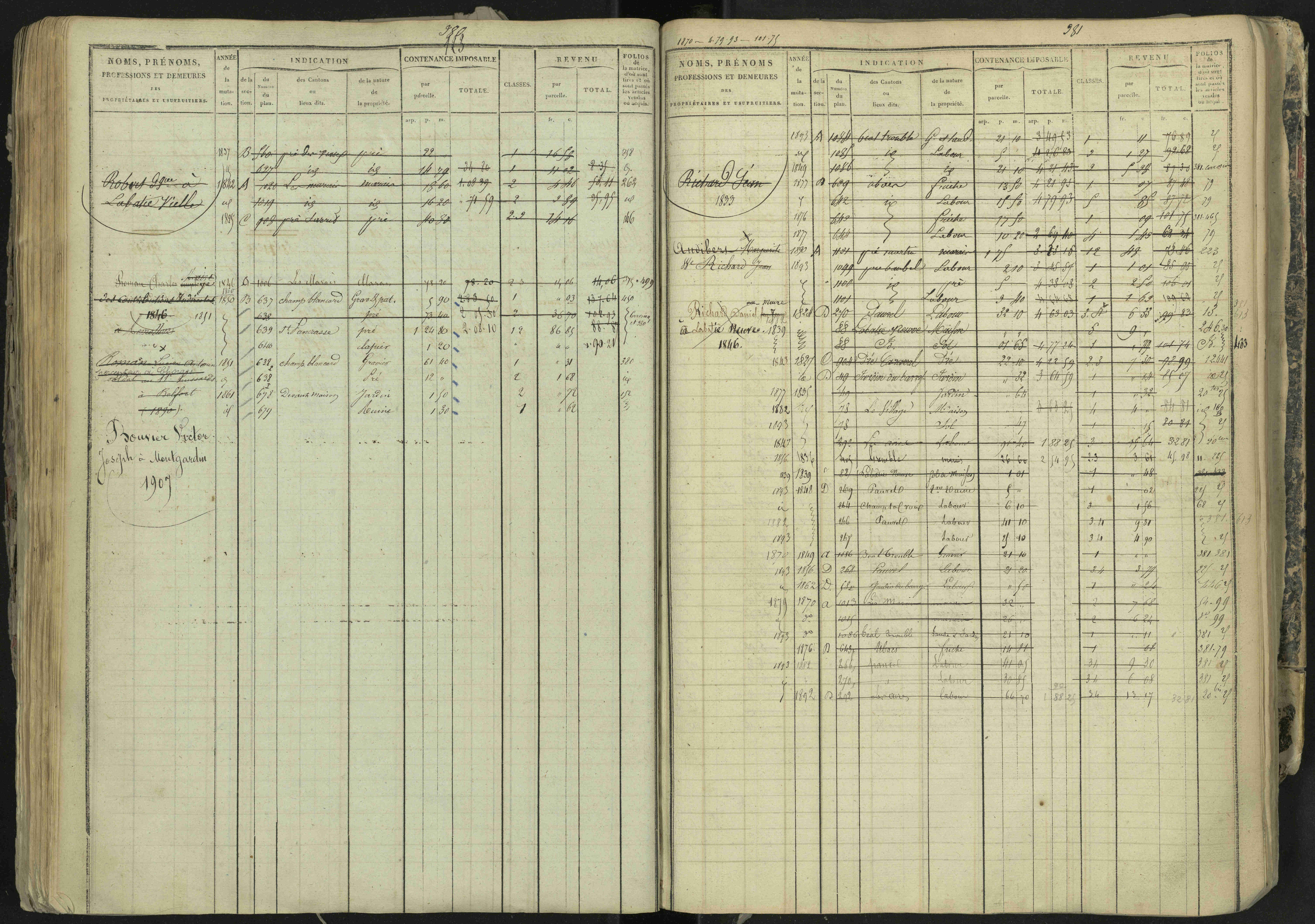 La Bâtie-Neuve - 3 P 237/1 - 3 P 237/1 - Matrice, folios 1-520. 