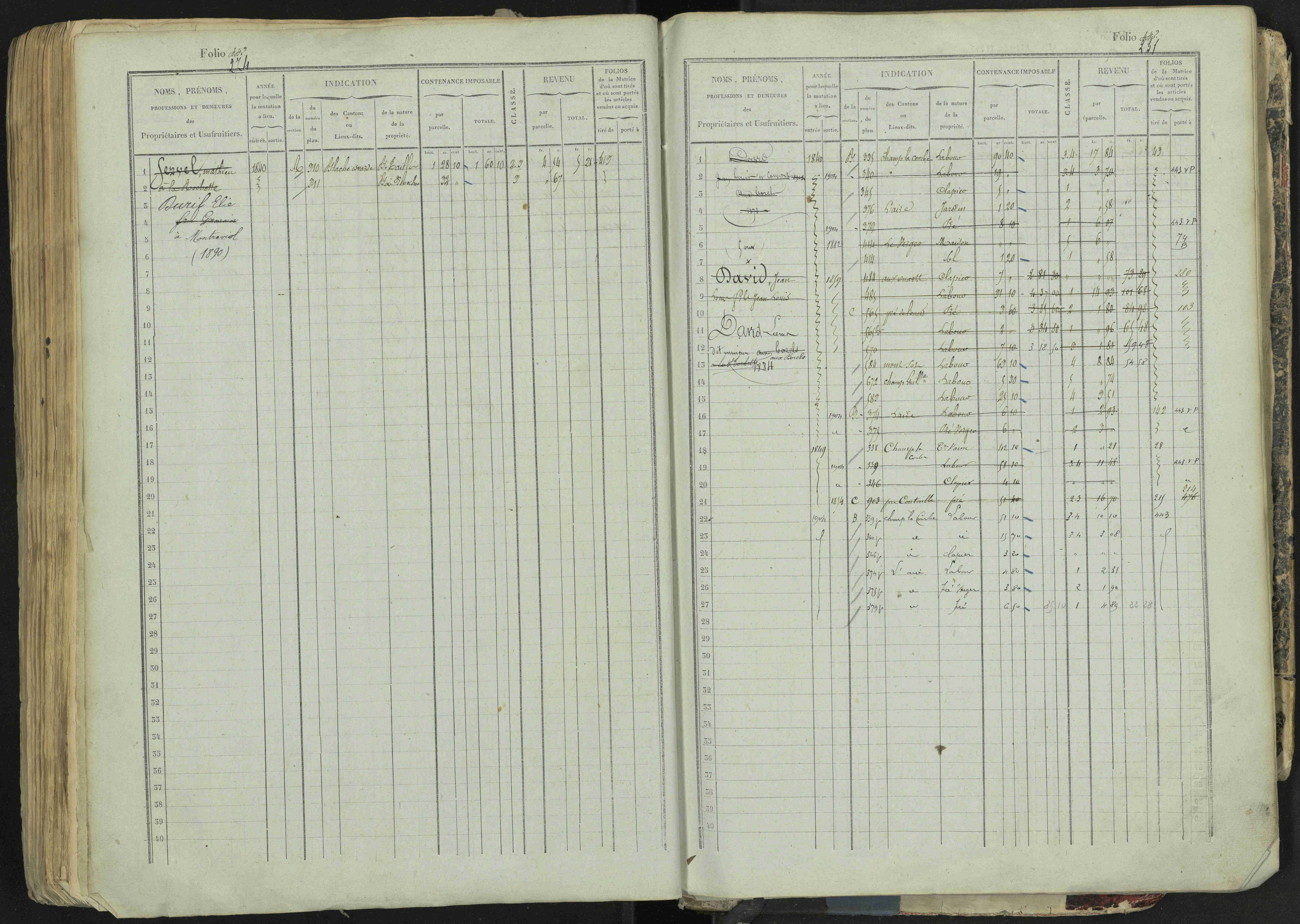 La Bâtie-Neuve - 3 P 237/1 - 3 P 237/1 - Matrice, folios 1-520. 