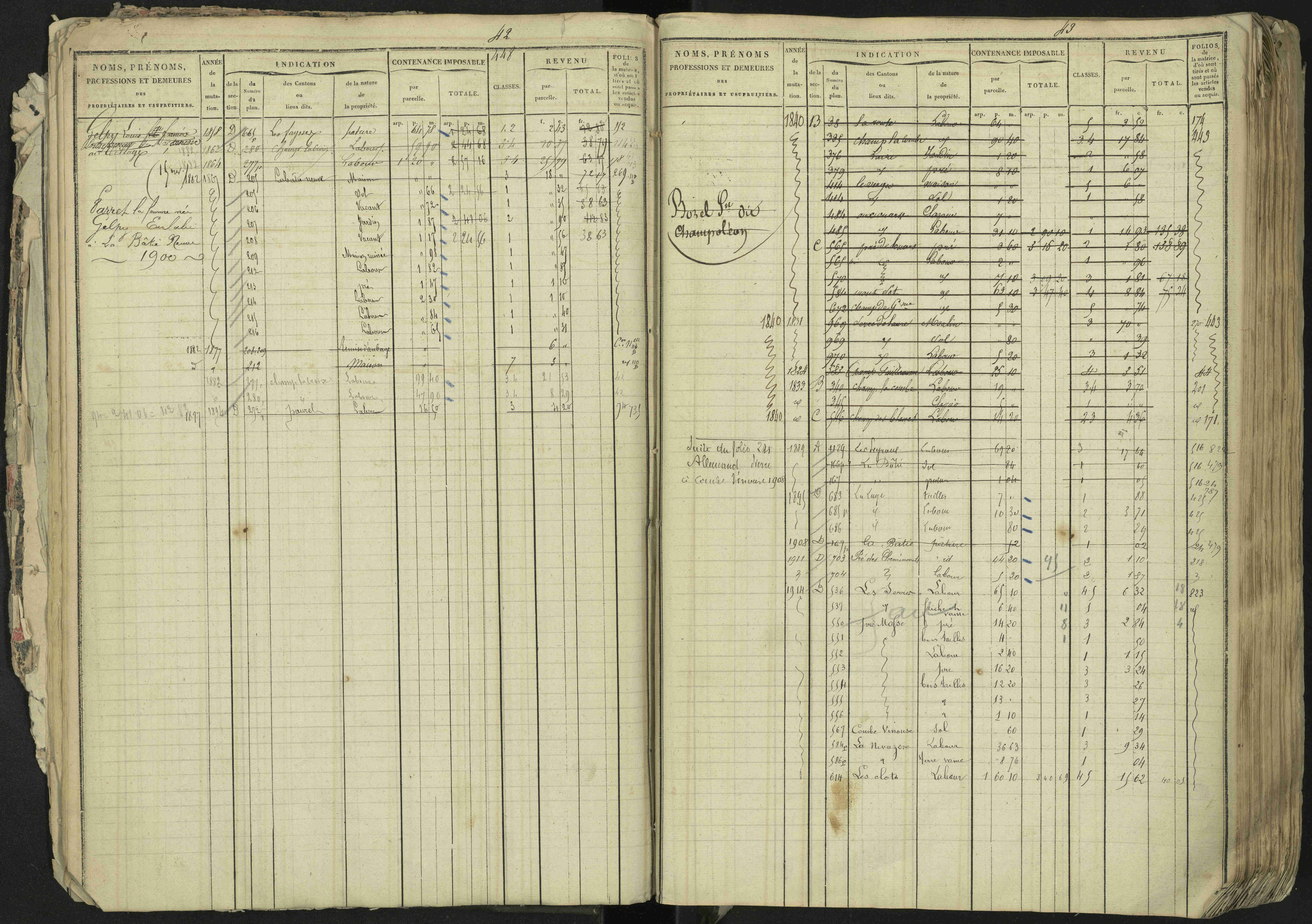 La Bâtie-Neuve - 3 P 237/1 - 3 P 237/1 - Matrice, folios 1-520. 