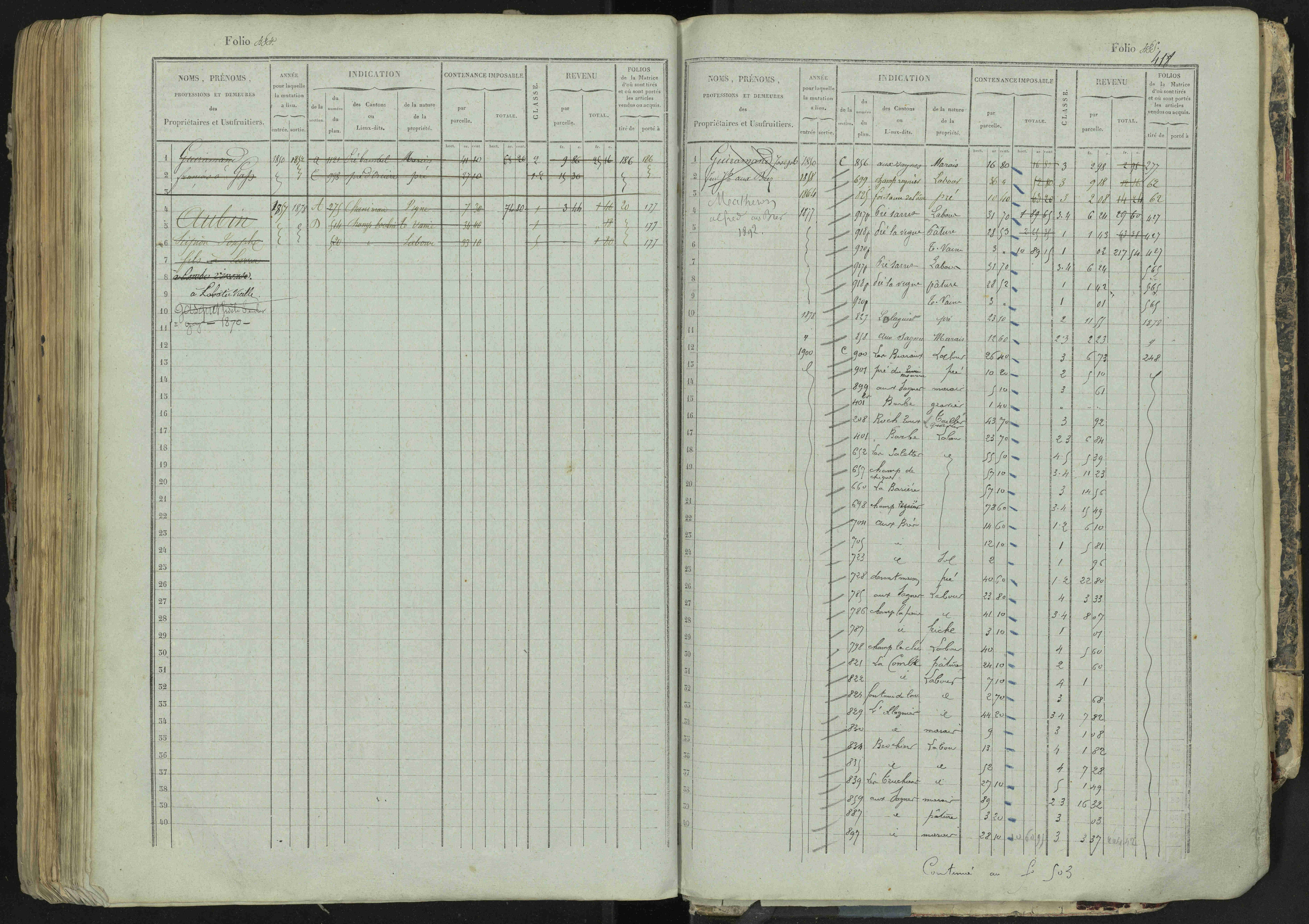 La Bâtie-Neuve - 3 P 237/1 - 3 P 237/1 - Matrice, folios 1-520. 