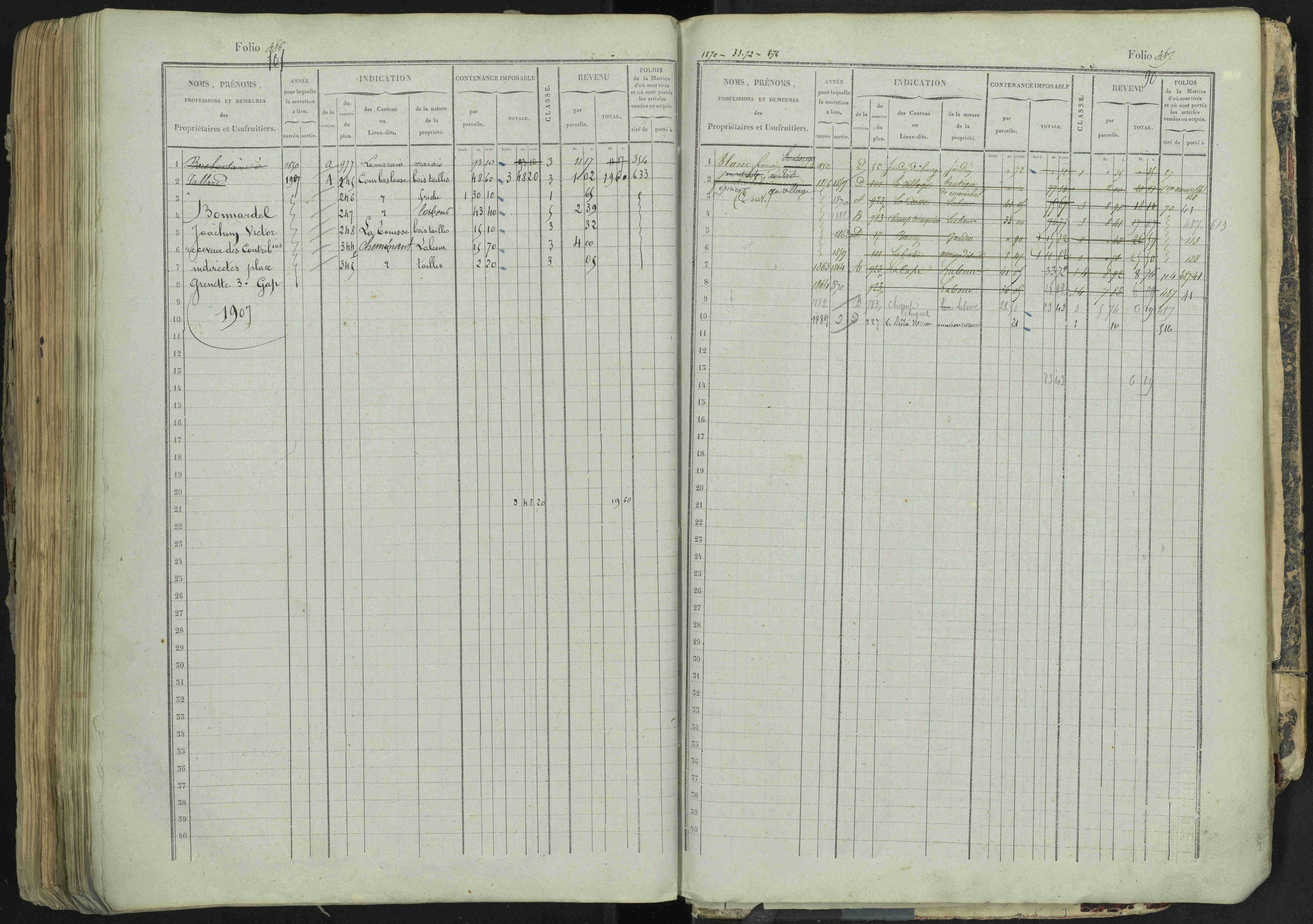 La Bâtie-Neuve - 3 P 237/1 - 3 P 237/1 - Matrice, folios 1-520. 